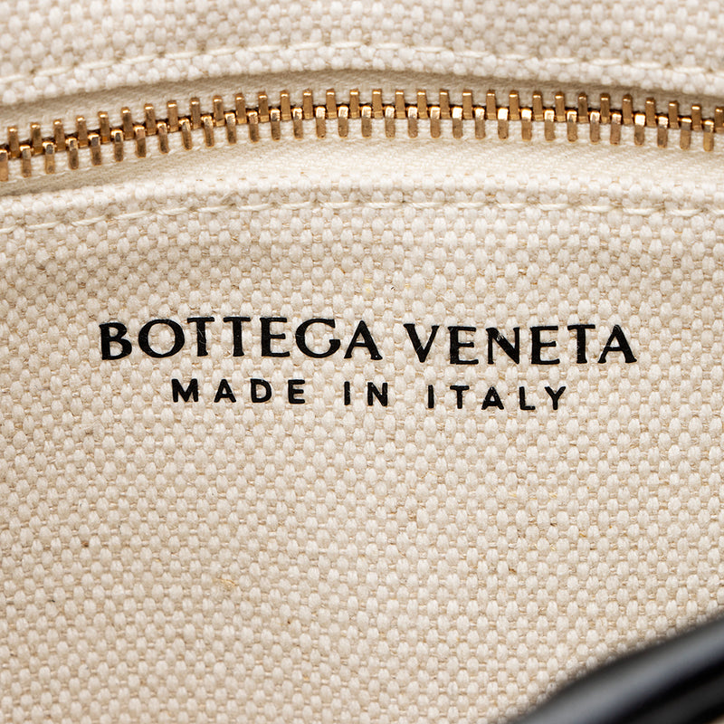 Bottega Veneta Puffed Canvas Cassette Crossbody Bag (SHF-22046)