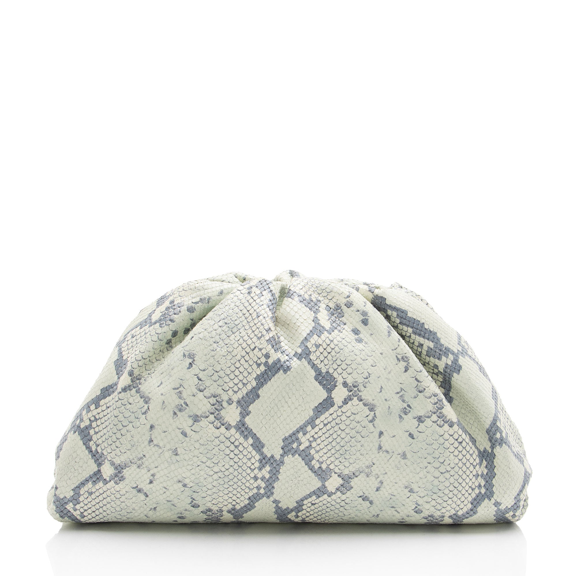 Bottega Veneta Python Embossed Calfskin The Pouch Clutch