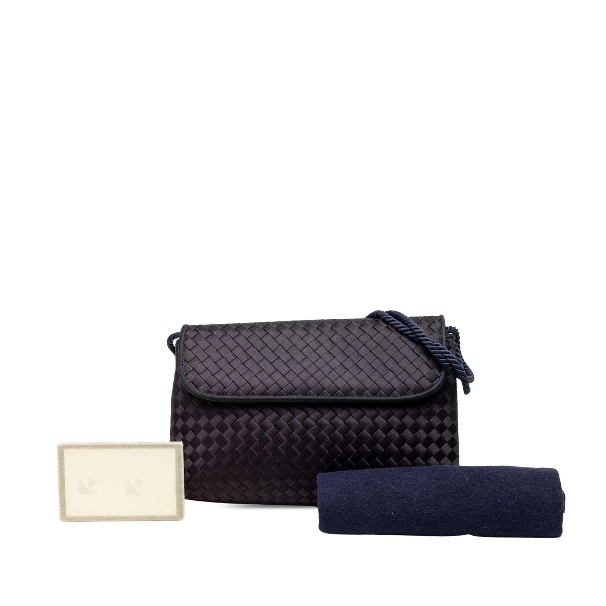 Bottega Veneta Satin Intrecciato Shoulder Bag