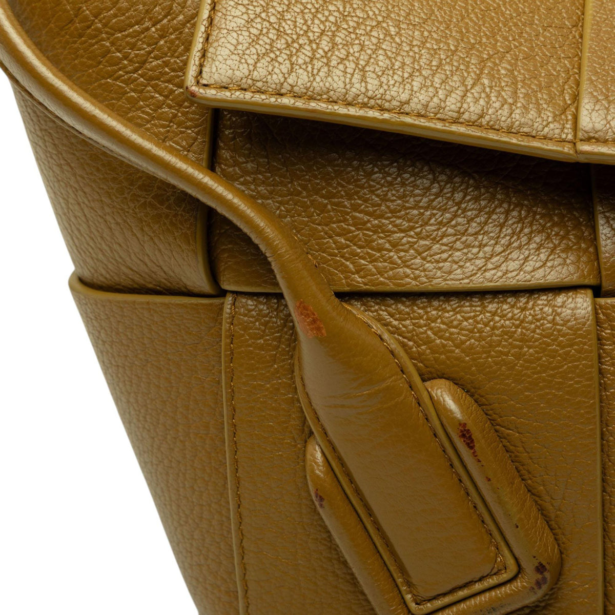 Bottega Veneta Small Grained Calfskin Maxi Intrecciato Arco Bag