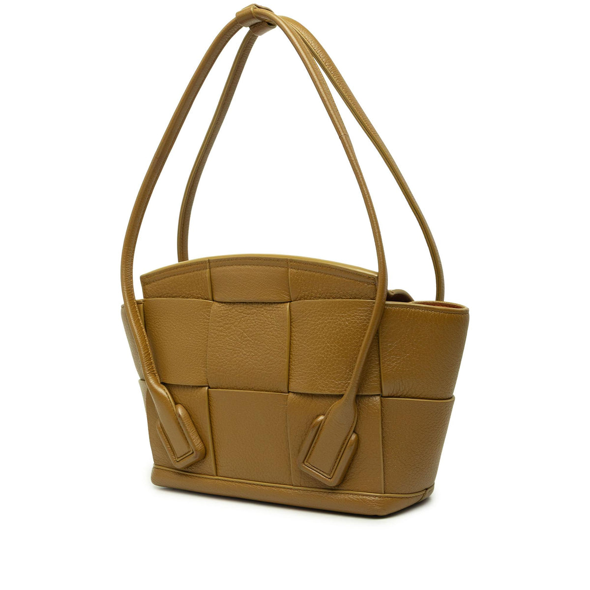 Bottega Veneta Small Grained Calfskin Maxi Intrecciato Arco Bag