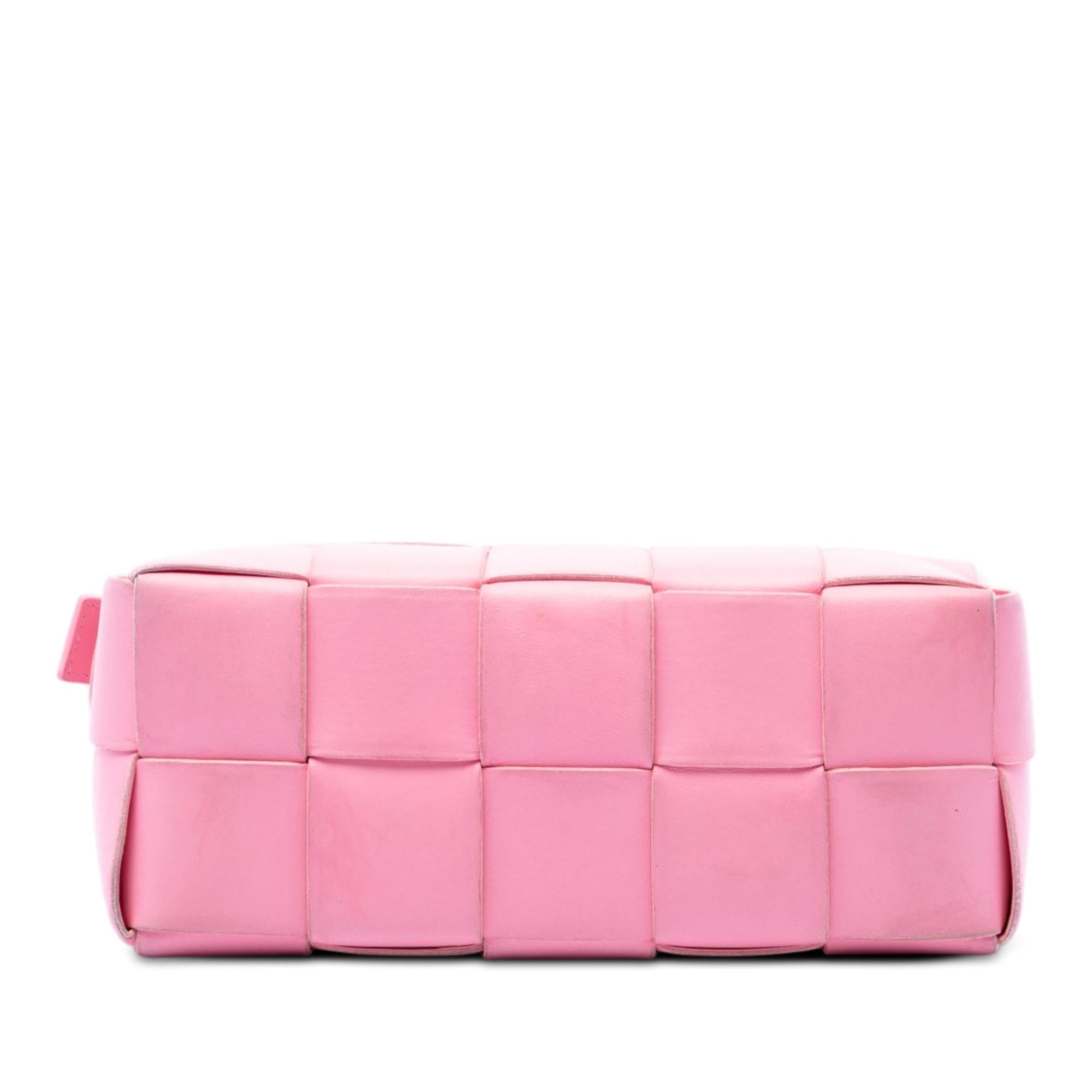 Bottega Veneta Small Lambskin Intrecciato Brick Cassette