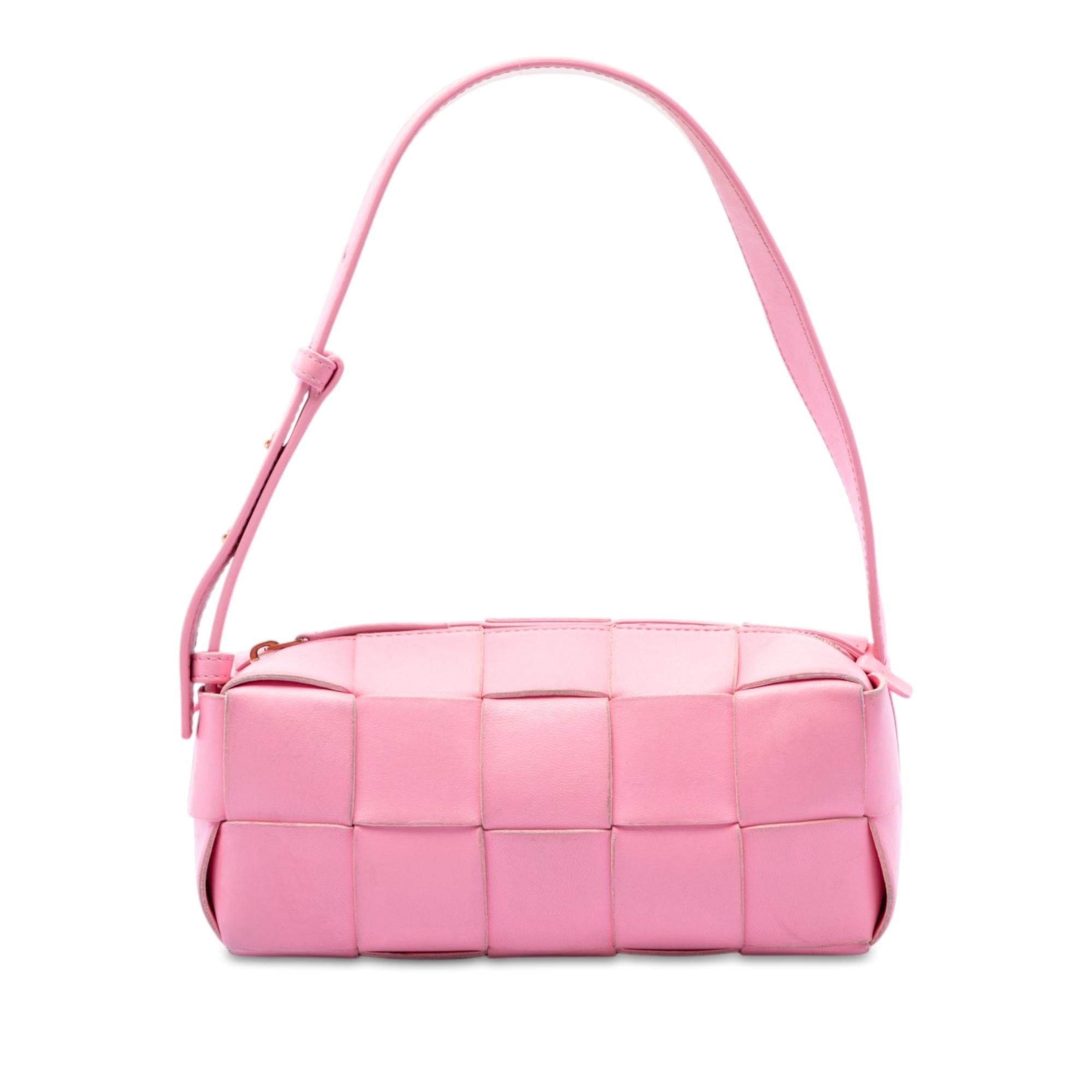 Bottega Veneta Small Lambskin Intrecciato Brick Cassette