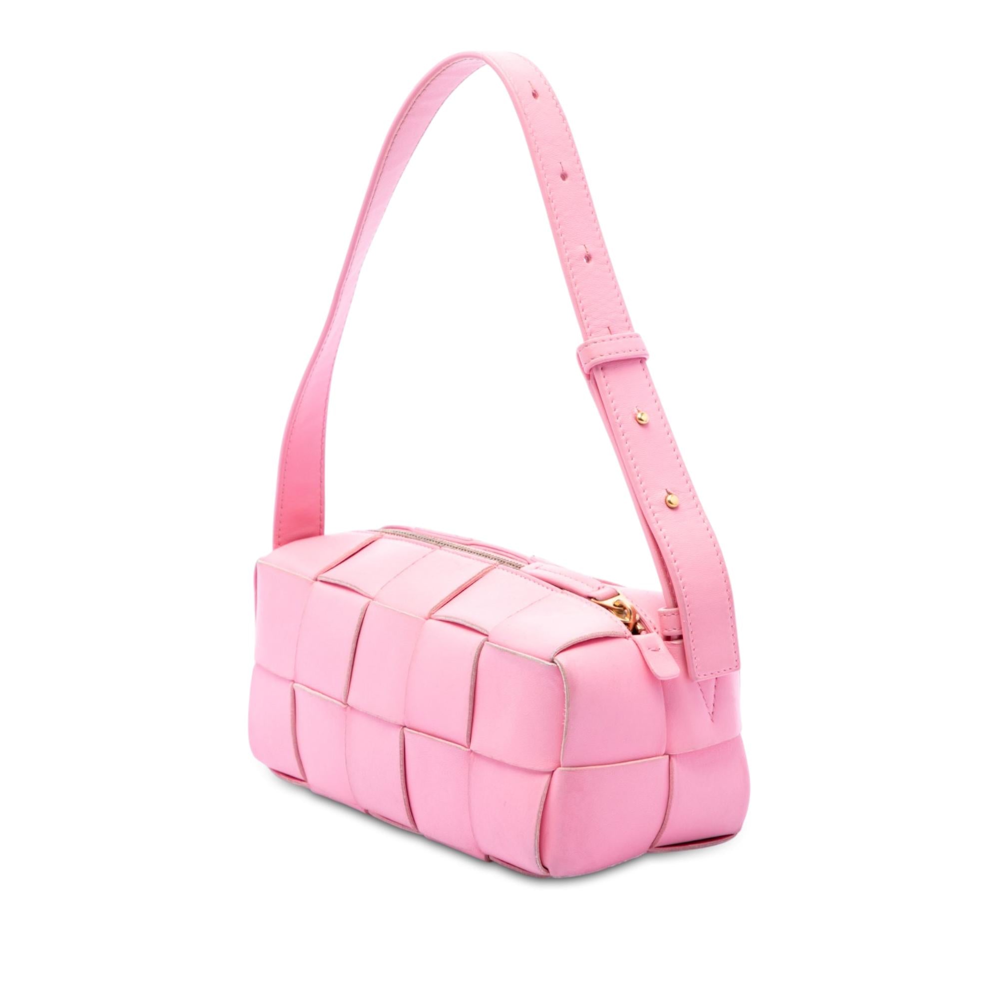 Bottega Veneta Small Lambskin Intrecciato Brick Cassette