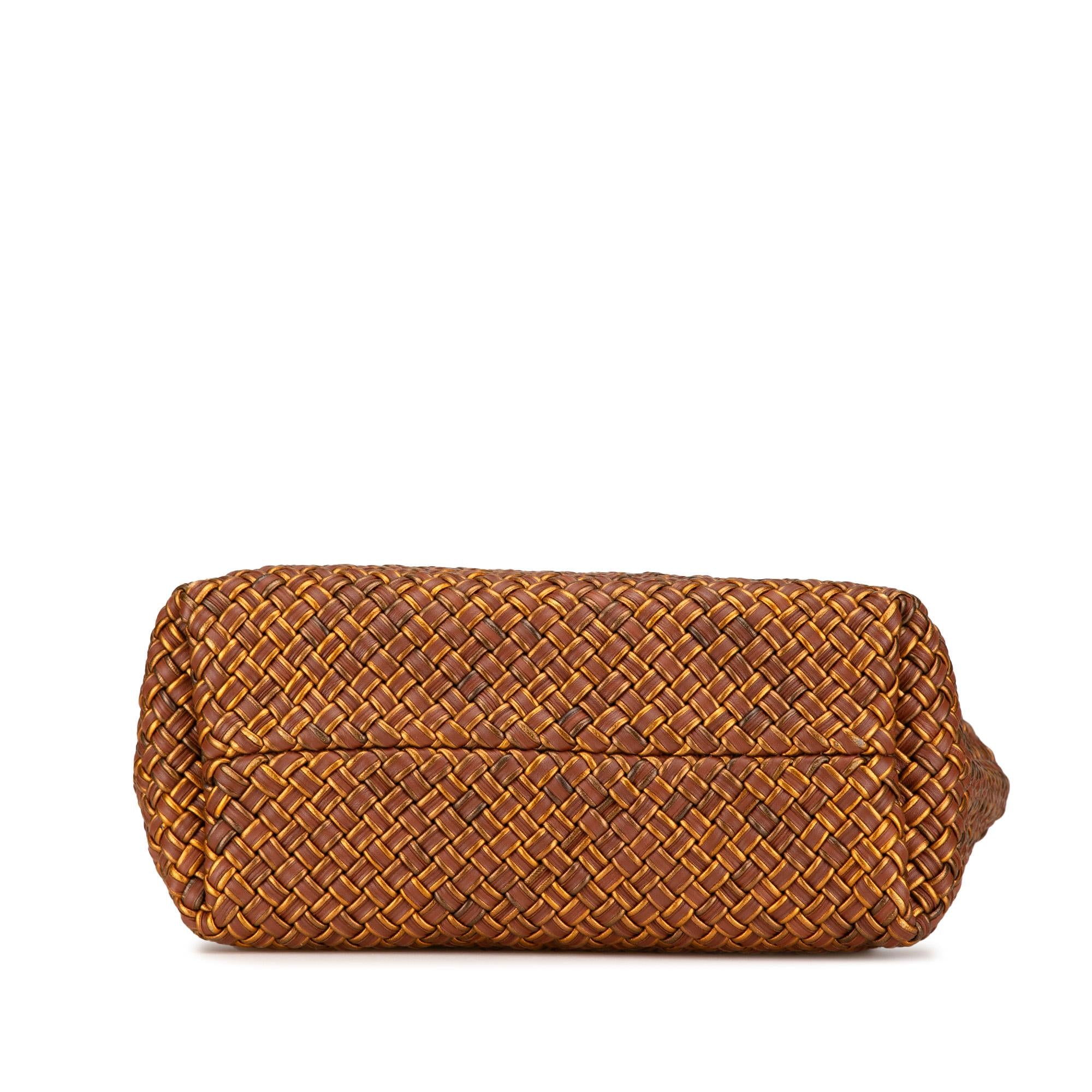 Bottega Veneta Small Lambskin Intreccio Cabat Tote (SHG-c8fLf8)