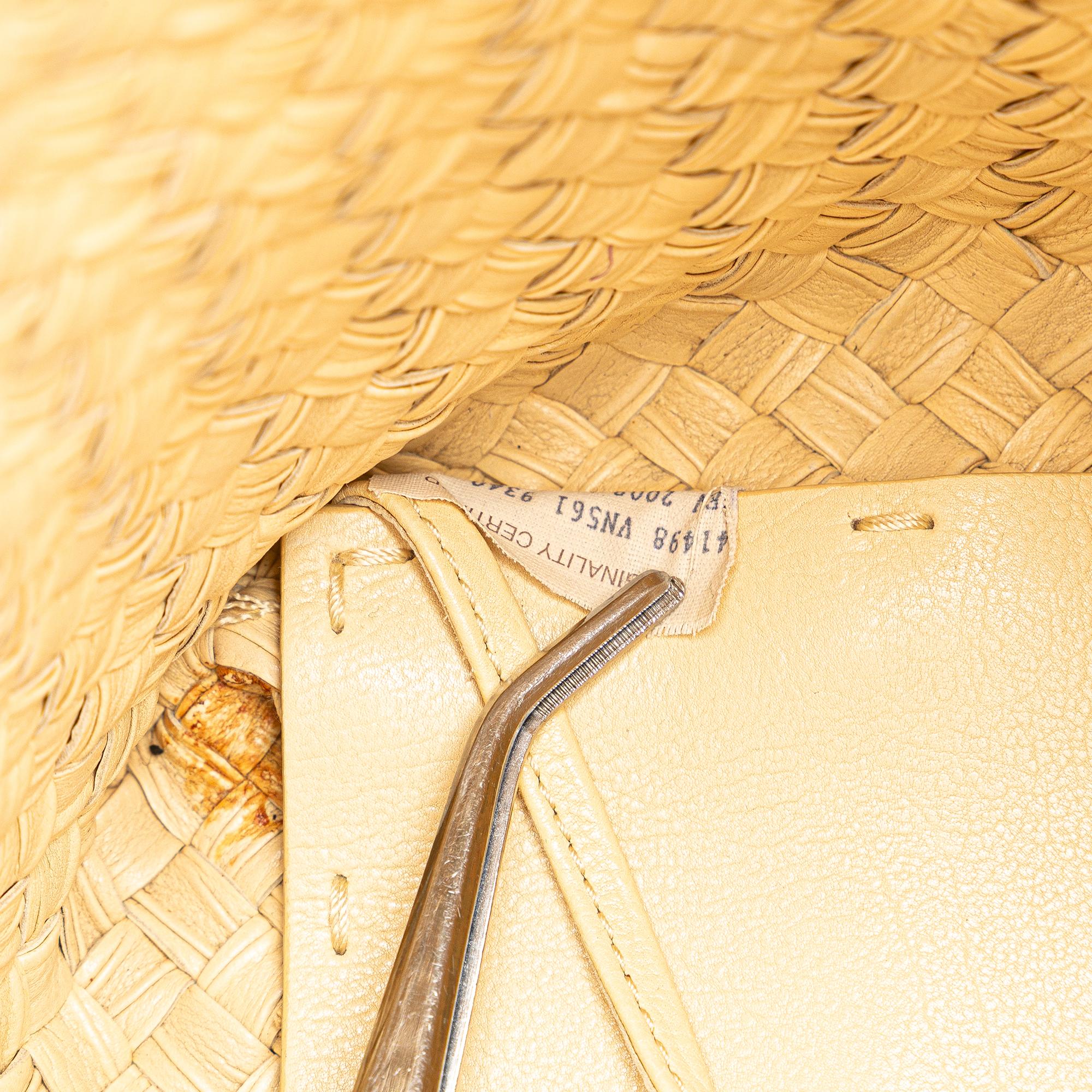 Bottega Veneta Small Lambskin Intreccio Cabat Tote