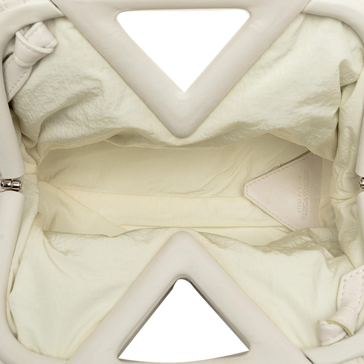 Bottega Veneta Small Lambskin Knit The Point Triangle Satchel
