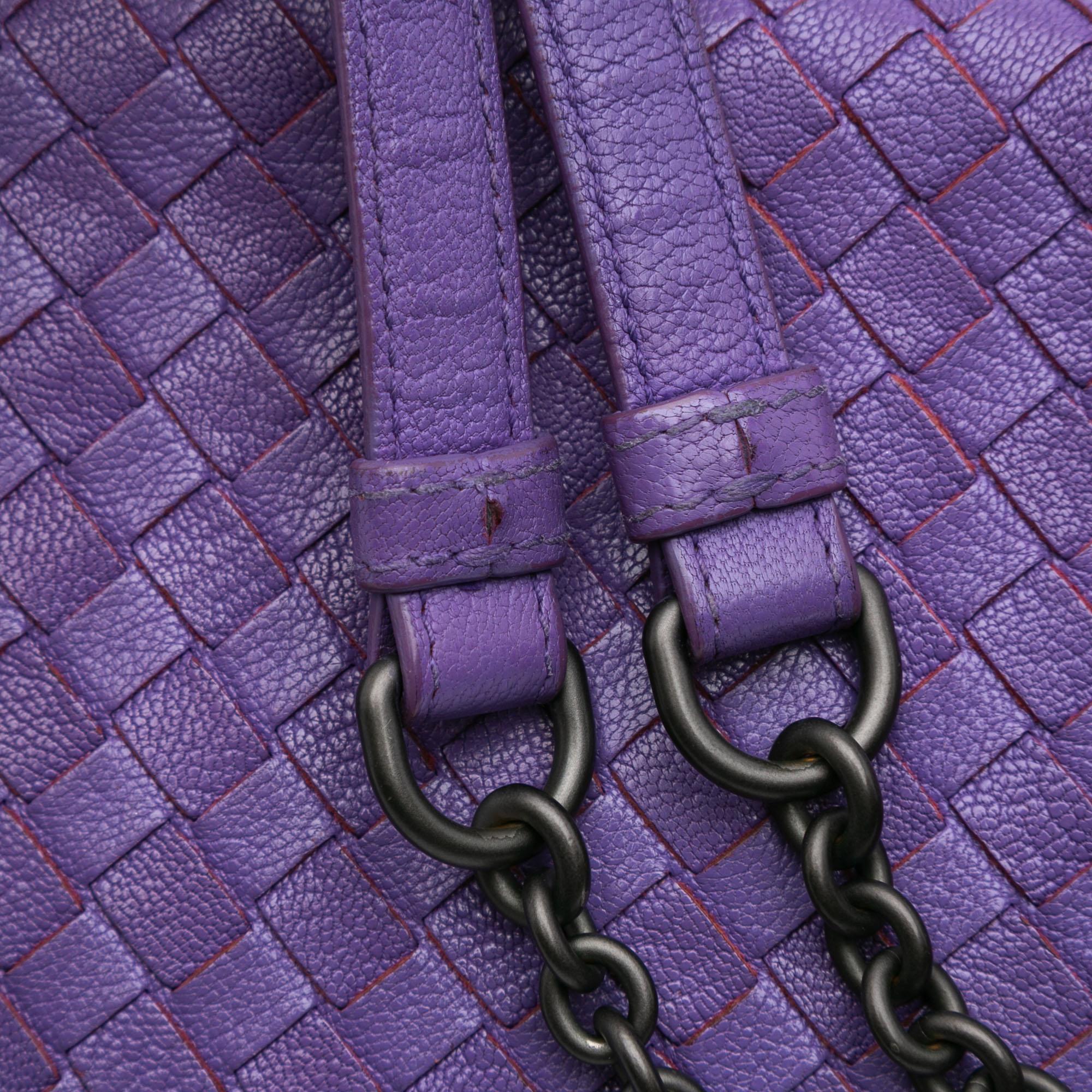 Bottega Veneta Small Madras Goatskin Intrecciato Shoulder Bag