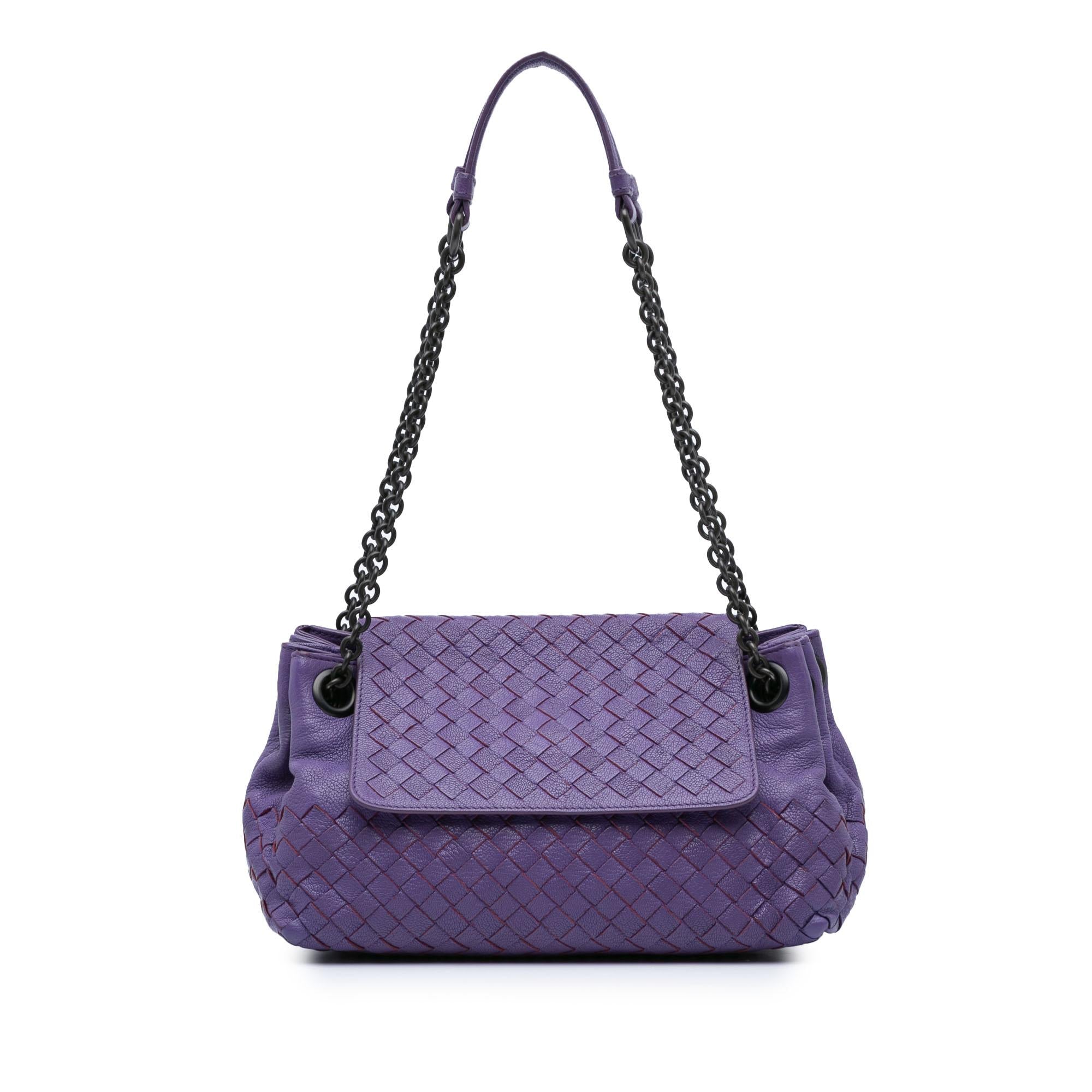 Bottega Veneta Small Madras Goatskin Intrecciato Shoulder Bag