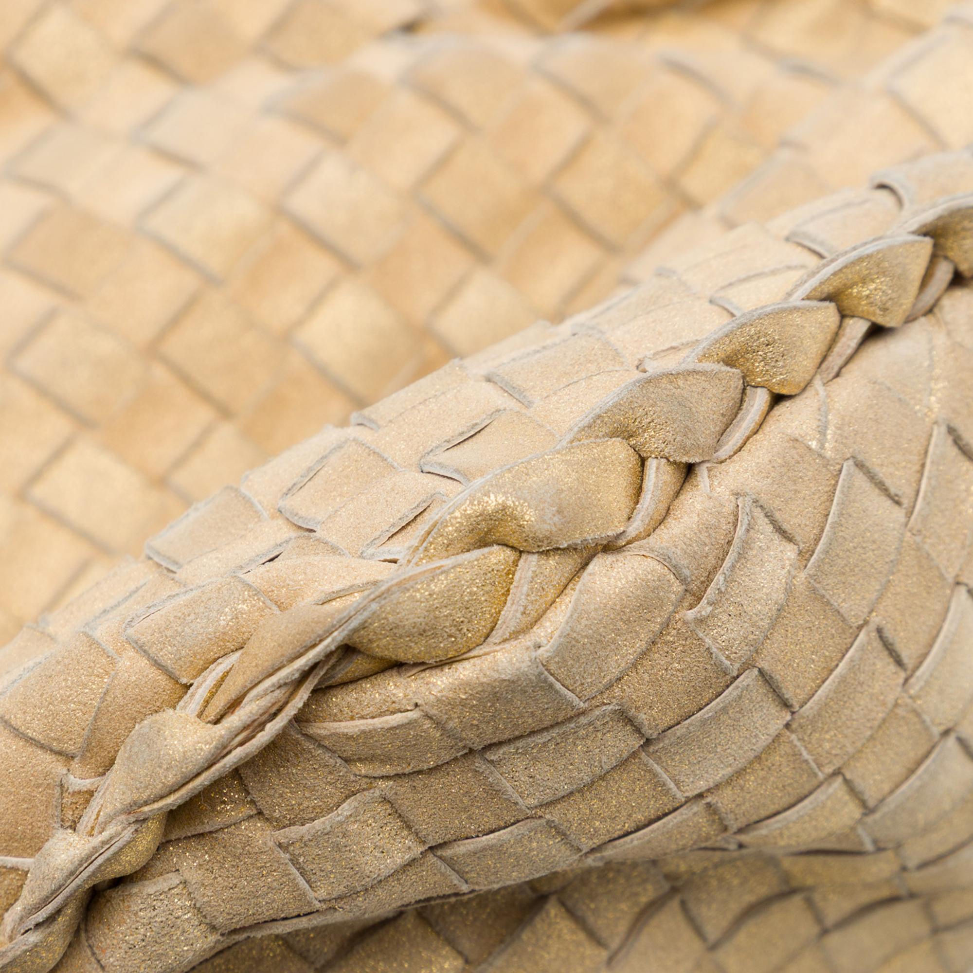 Bottega Veneta Small Metallic Nappa Intrecciato Veneta Hobo