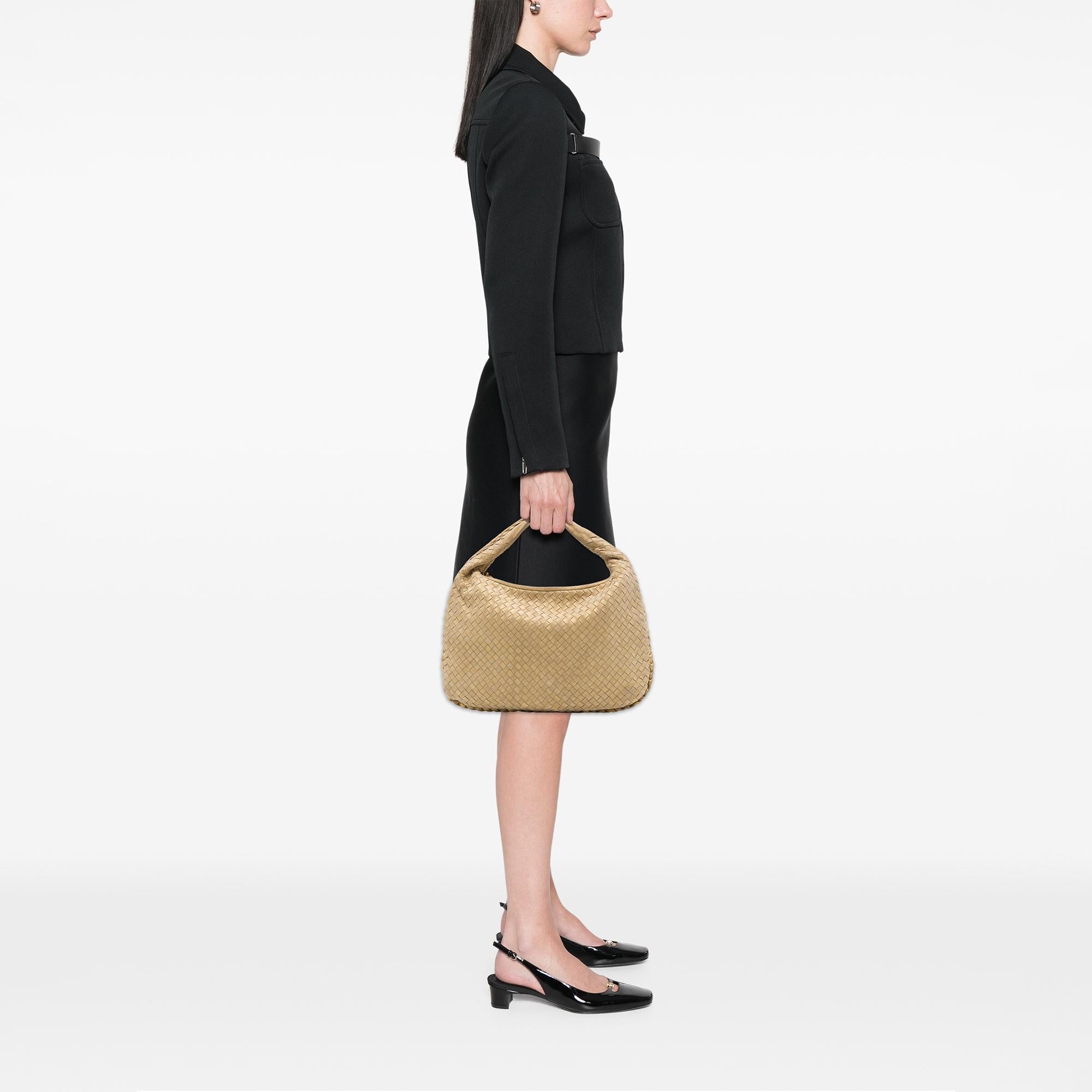 Bottega Veneta Small Metallic Nappa Intrecciato Veneta Hobo
