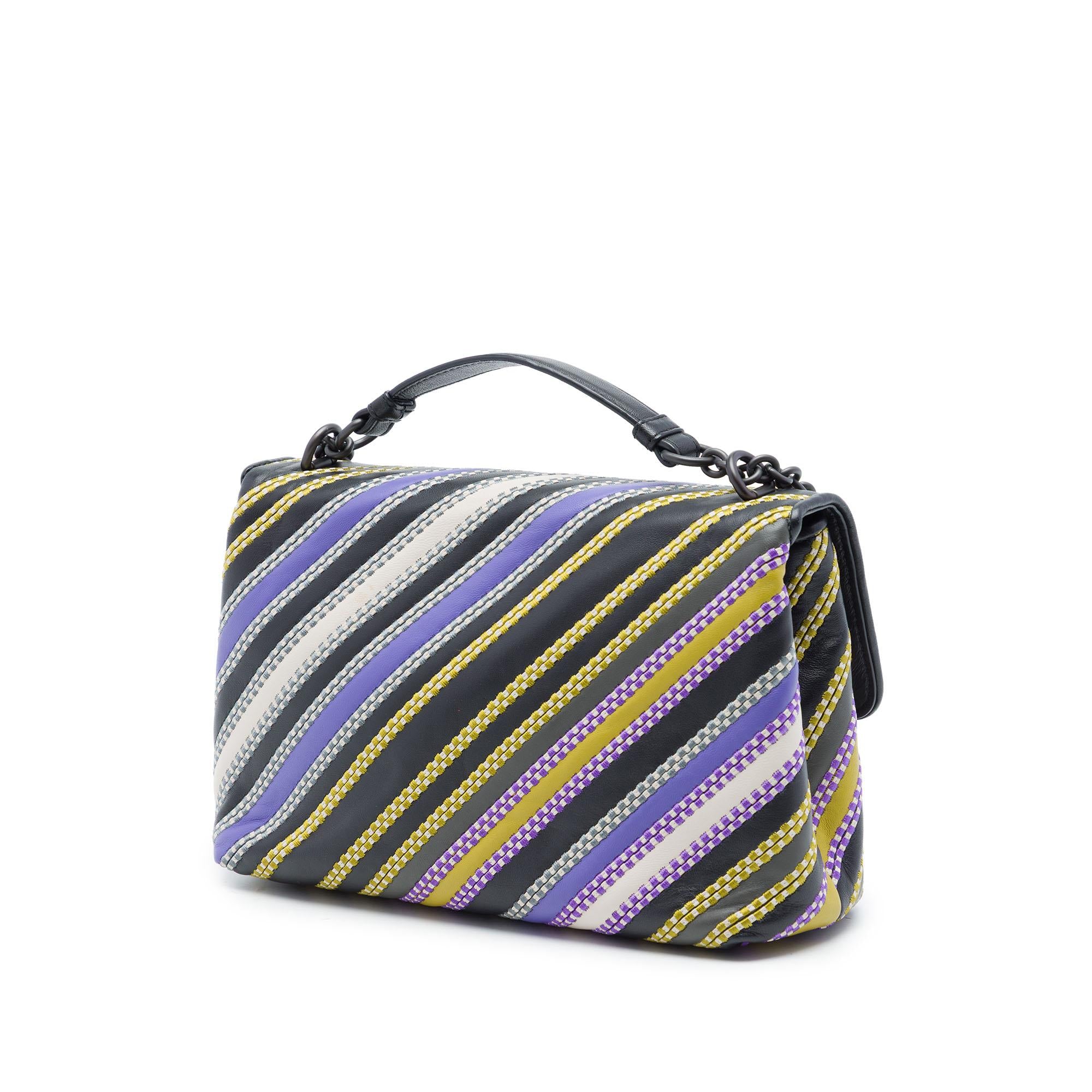 Bottega Veneta Small Nappa Diagonal Stripe Satchel