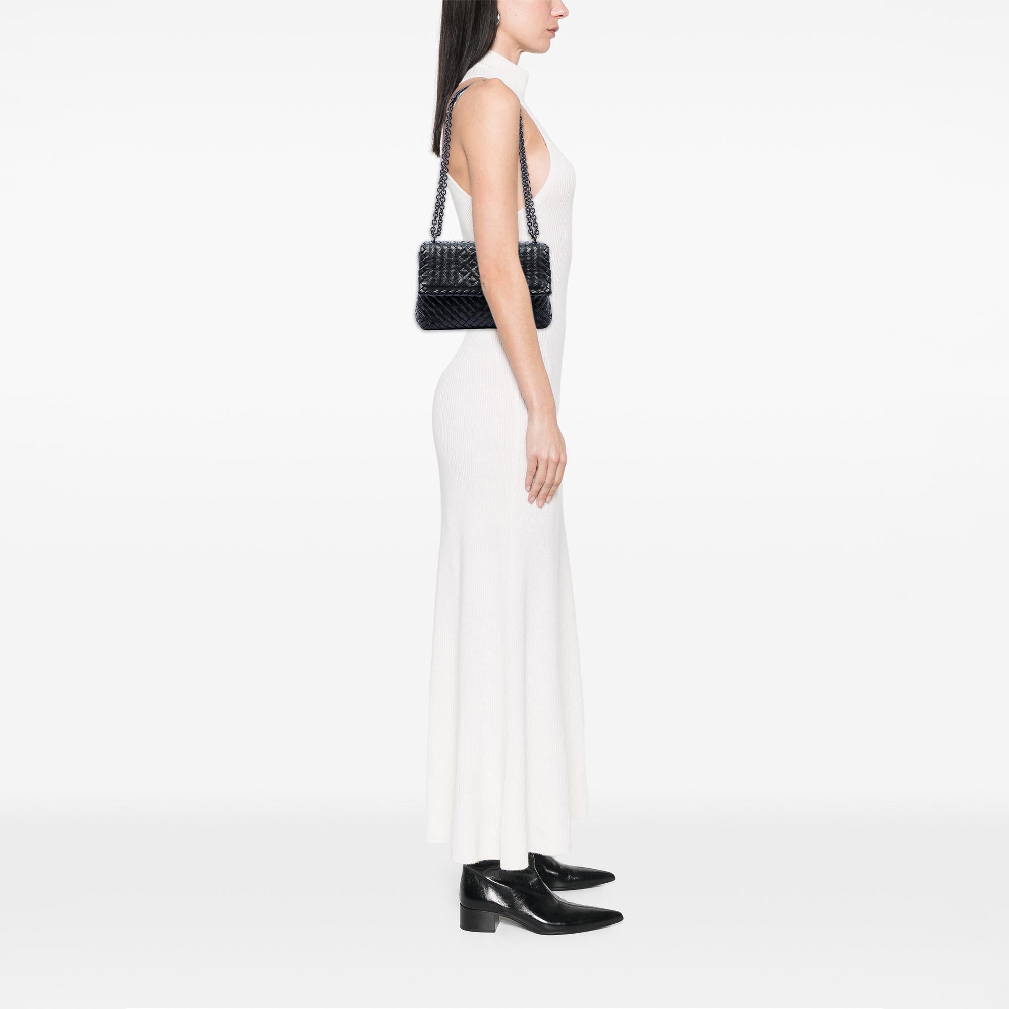 Bottega Veneta Small Nappa Intrecciato Boutis Olimpia Shoulder Bag