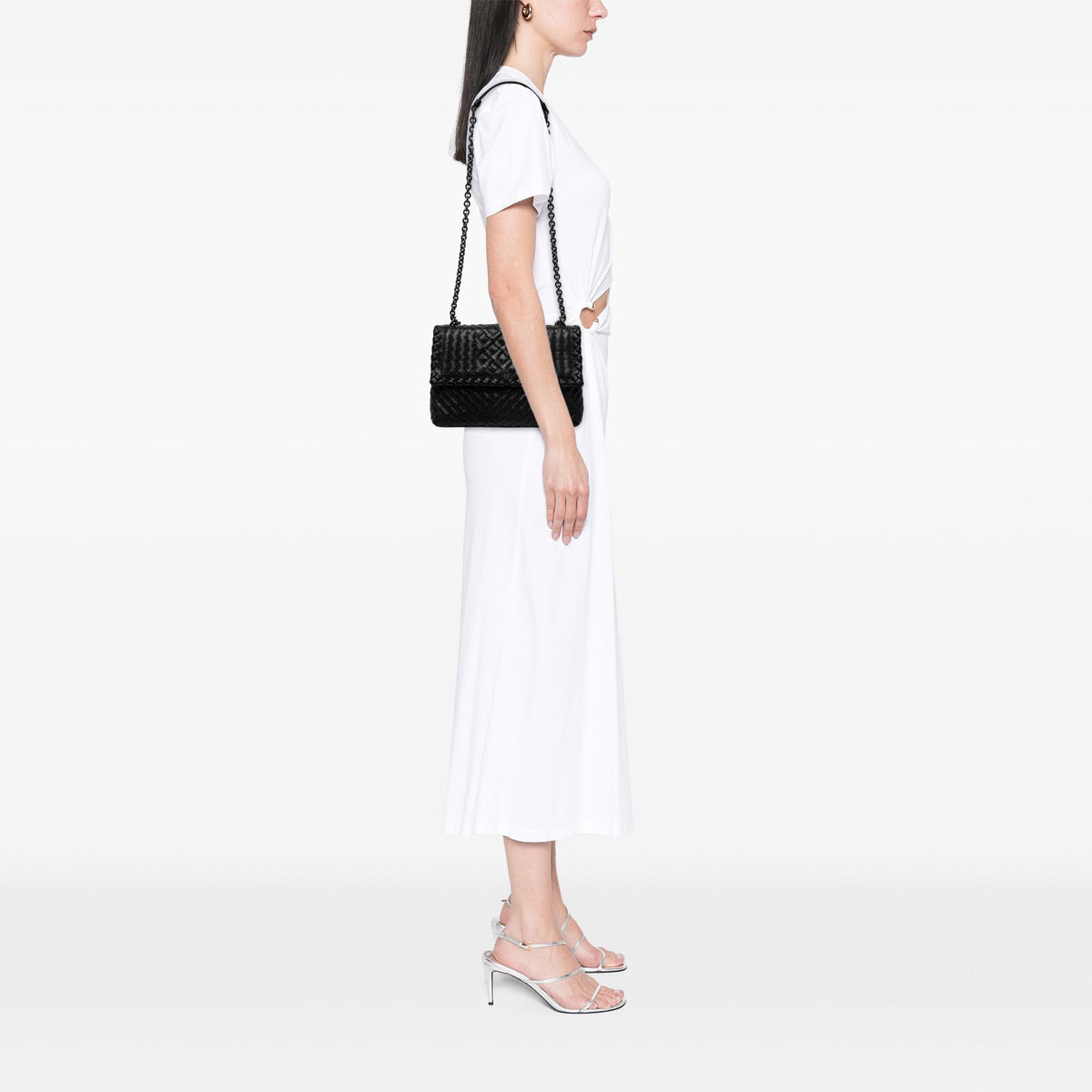 Bottega Veneta Small Nappa Intrecciato Boutis Olimpia Shoulder Bag