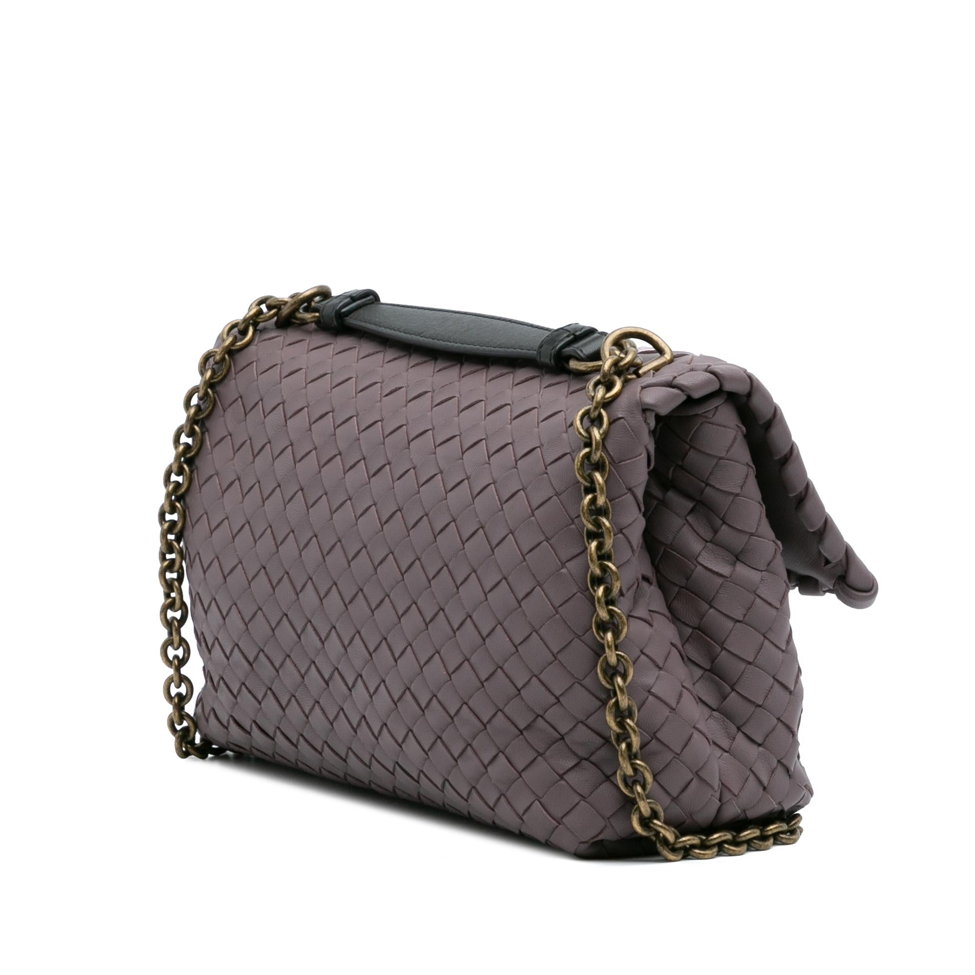 Bottega Veneta Small Nappa Intrecciato Embroidered Olimpia Shoulder Bag