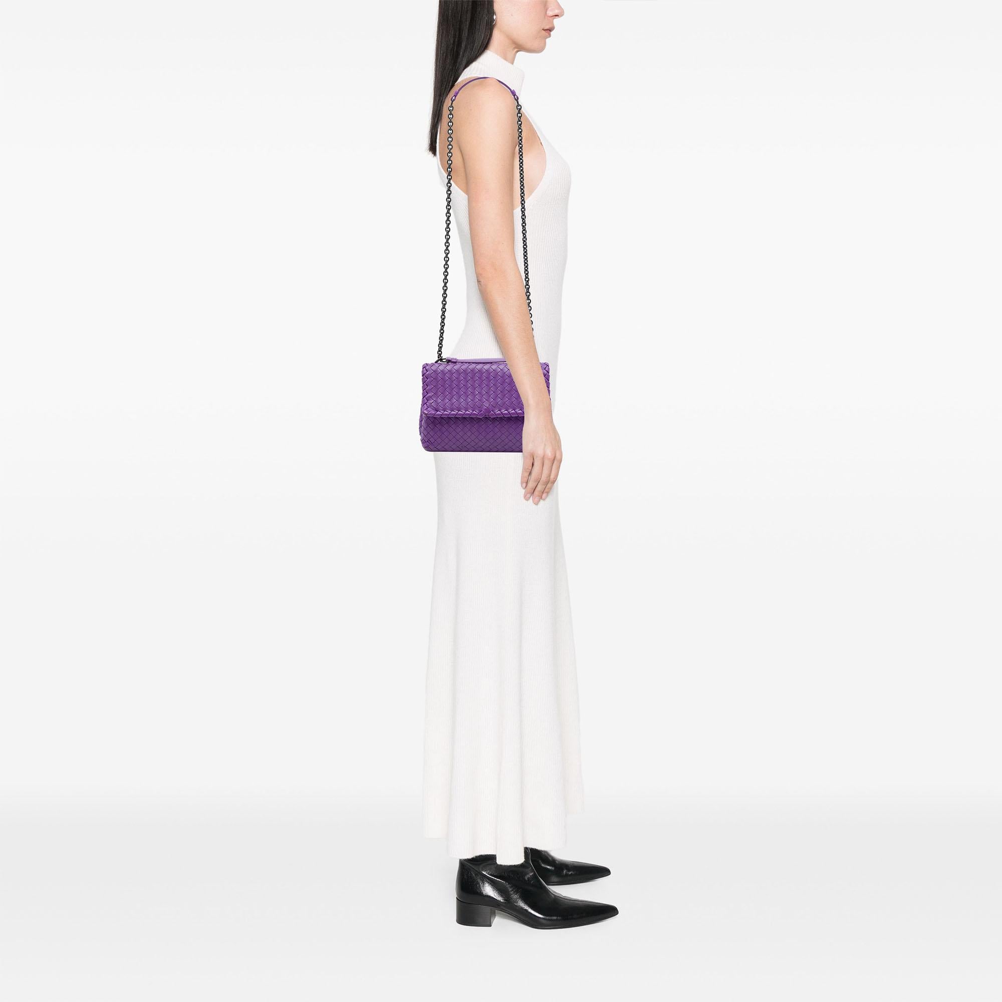 Bottega Veneta Small Nappa Intrecciato Olimpia Crossbody