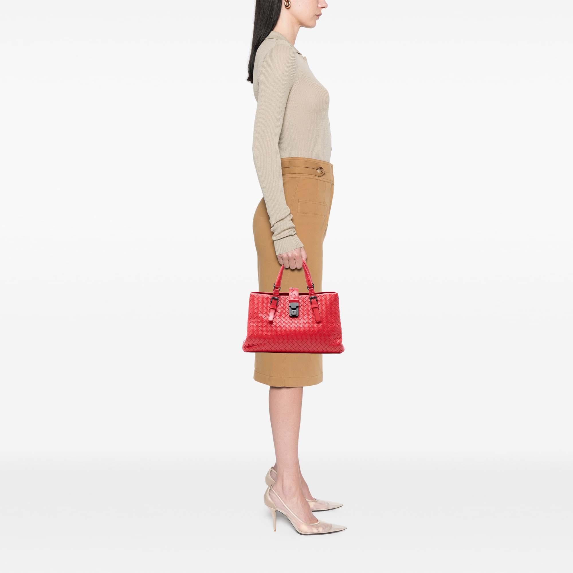 Bottega Veneta Small Nappa Intrecciato Roma Satchel