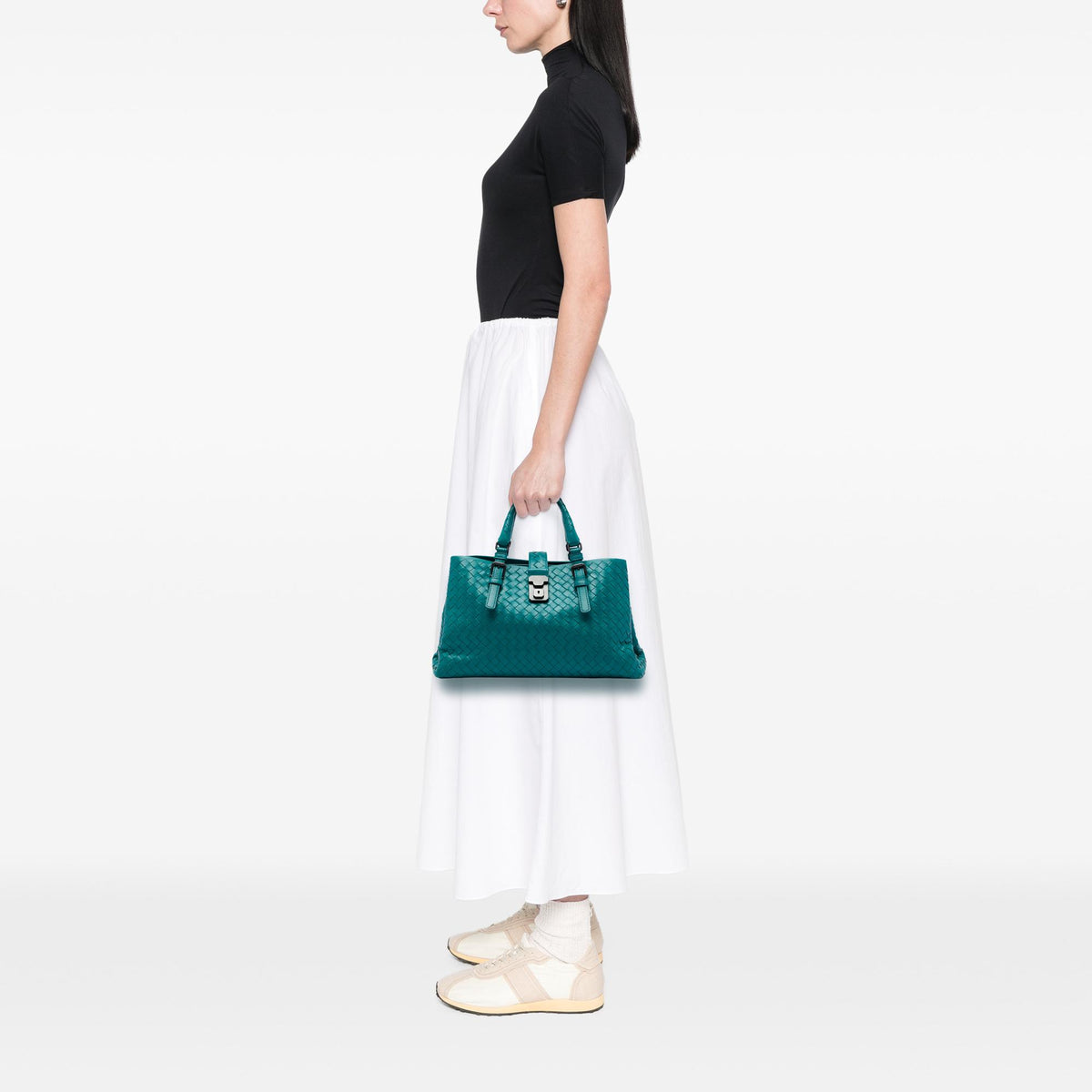 Bottega Veneta Small Nappa Intrecciato Roma Satchel