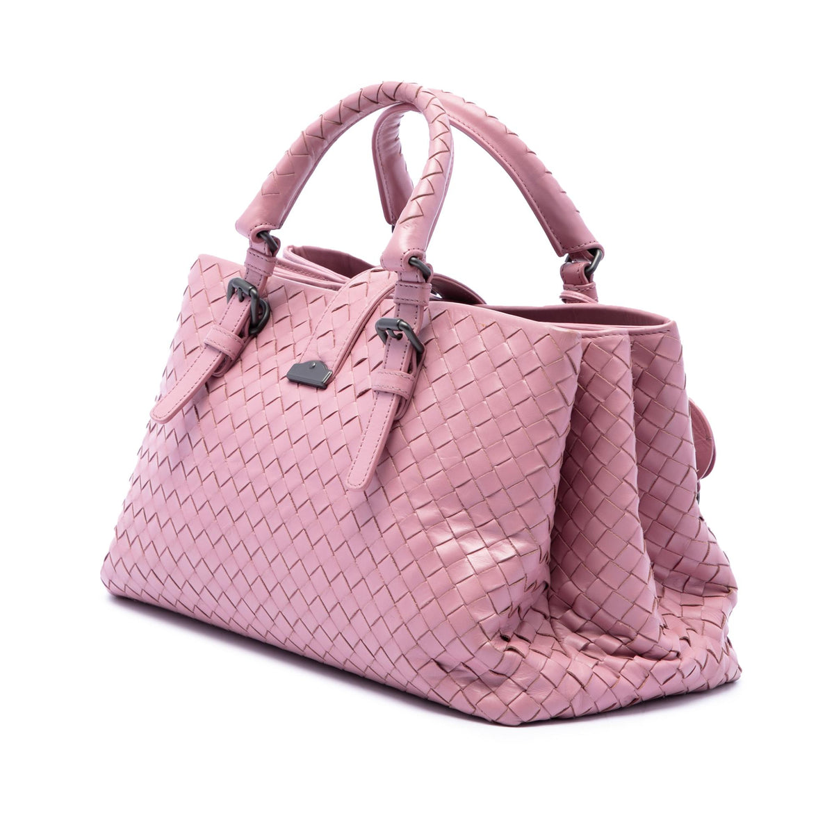 Bottega Veneta Small Nappa Intrecciato Roma Satchel