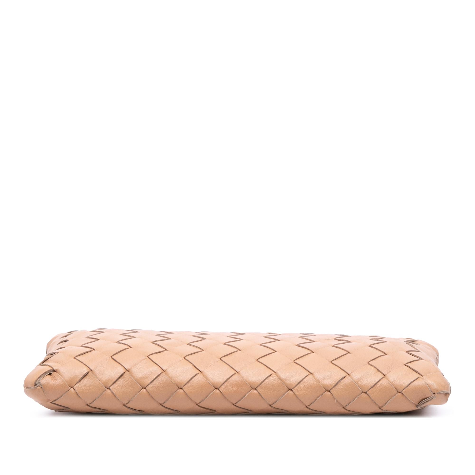 Bottega Veneta Small Nappa Intrecciato Zip Pouch