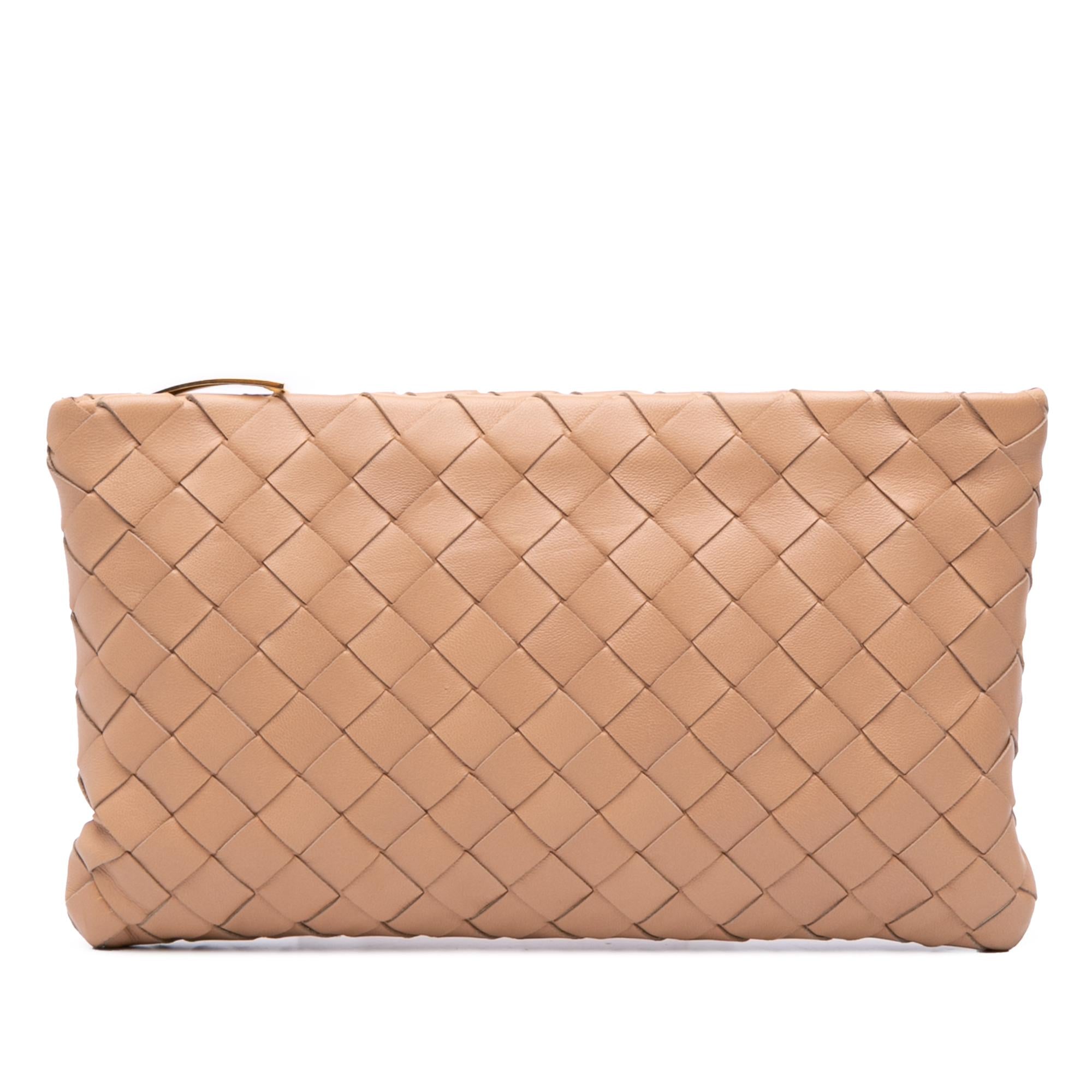 Bottega Veneta Small Nappa Intrecciato Zip Pouch