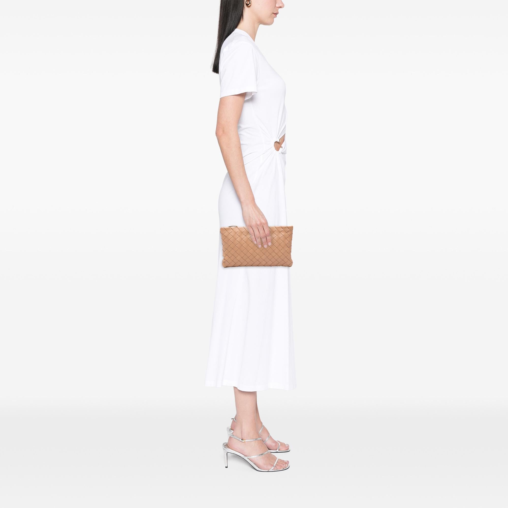 Bottega Veneta Small Nappa Intrecciato Zip Pouch