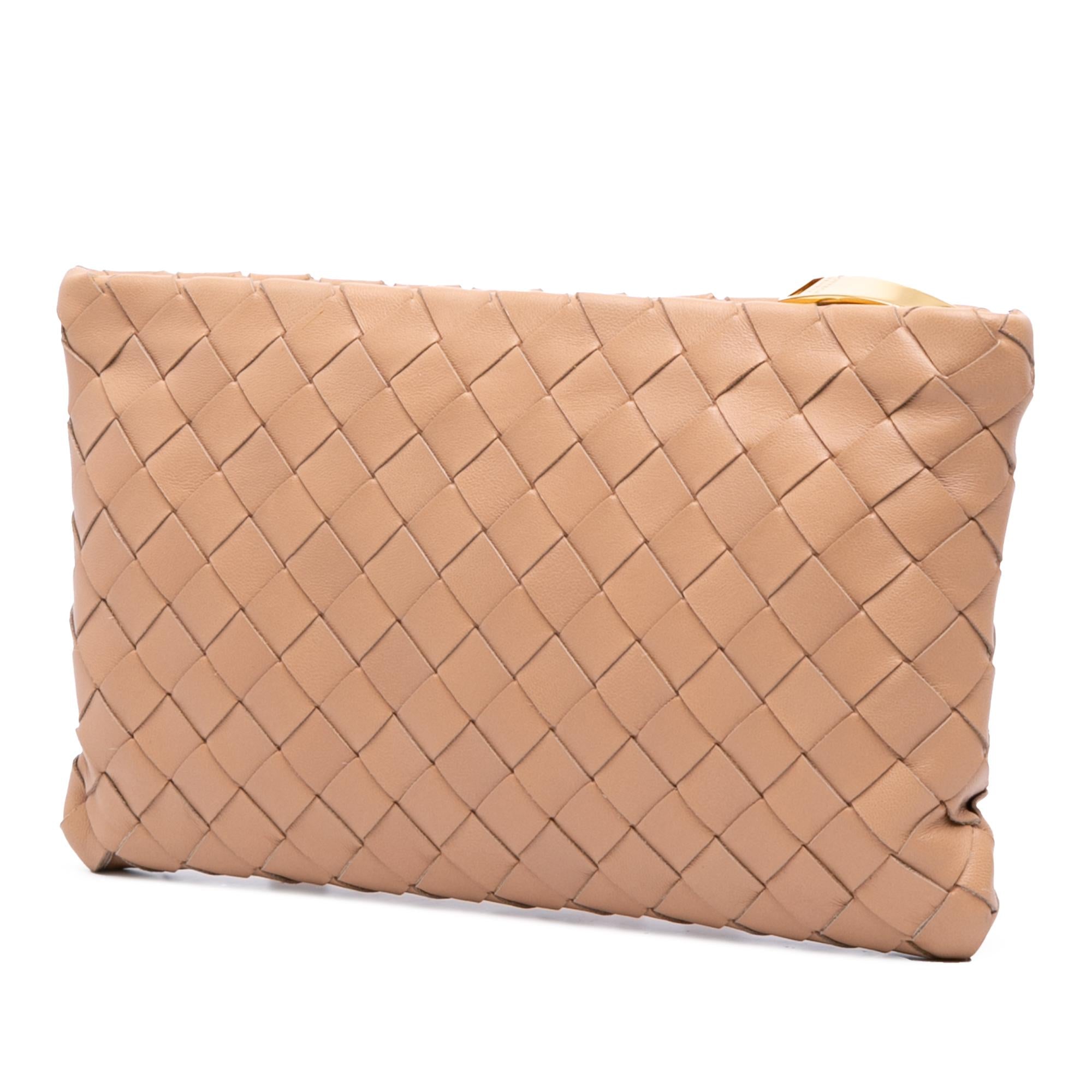 Bottega Veneta Small Nappa Intrecciato Zip Pouch