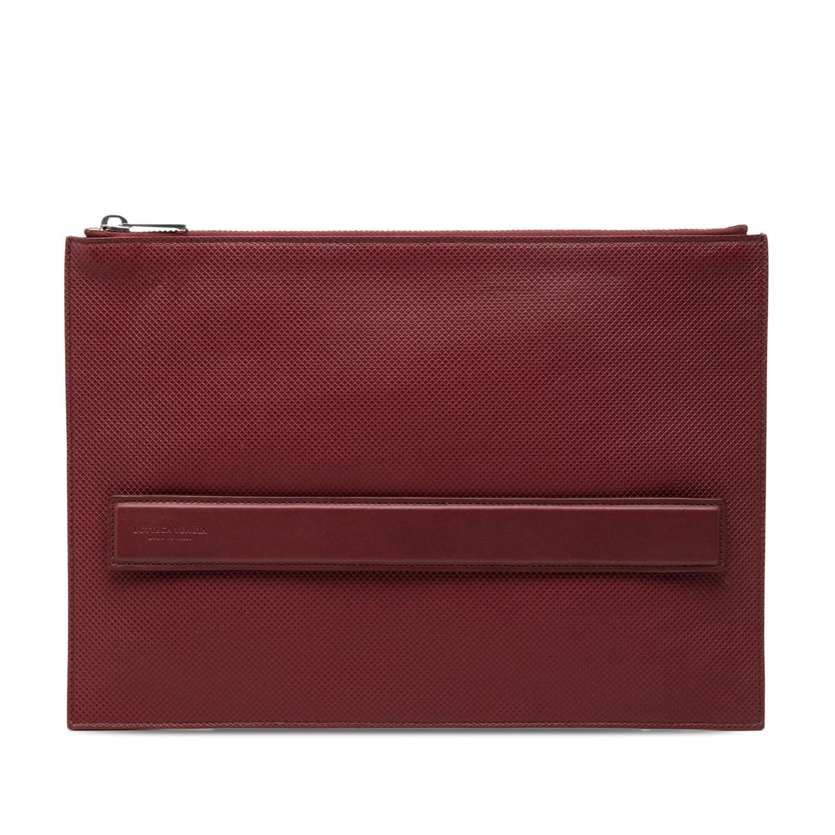 Bottega Veneta Textured Calfskin Marco Polo Clutch