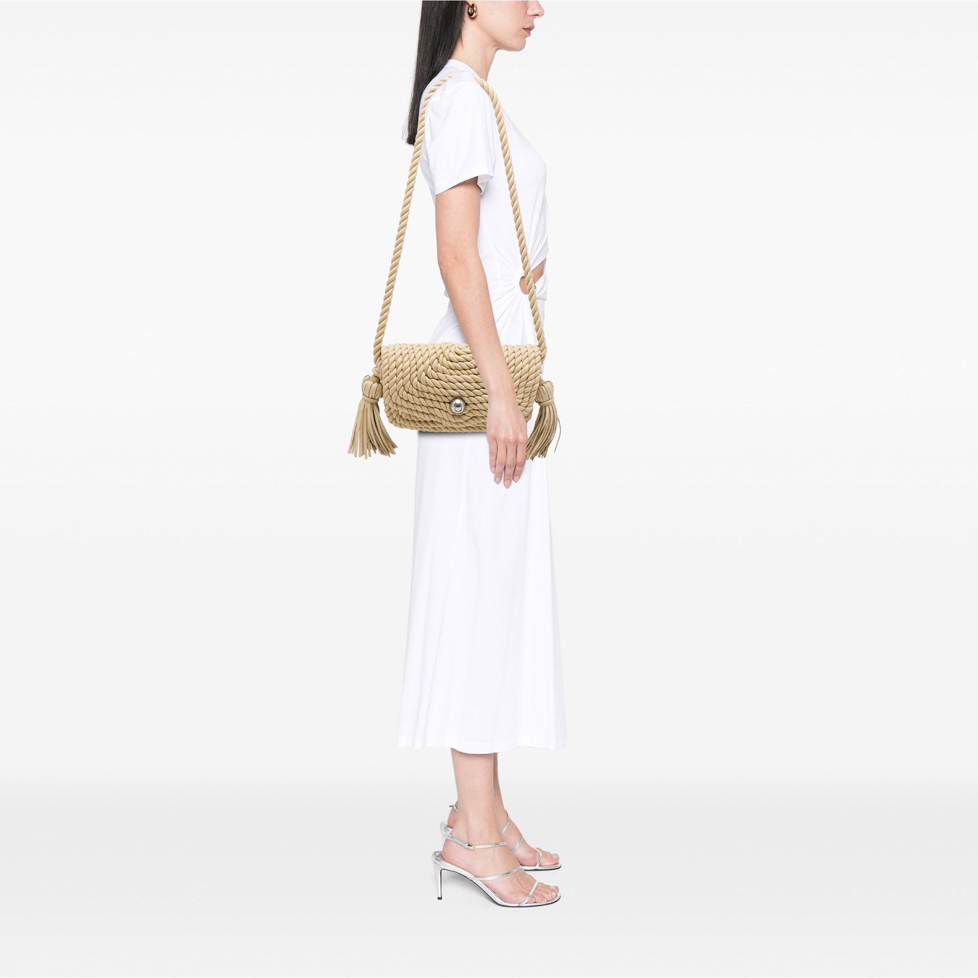 Bottega Veneta Twisted Lambskin Torchon Tasseled Crossbody