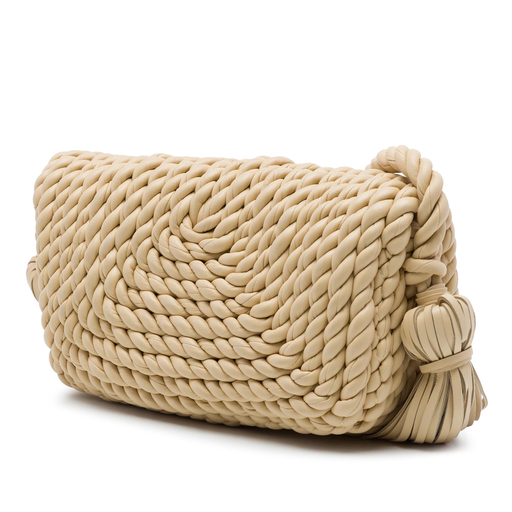 Bottega Veneta Twisted Lambskin Torchon Tasseled Crossbody