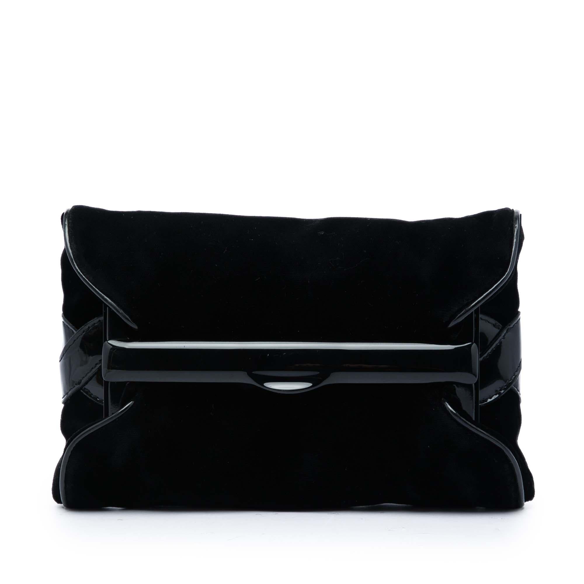 Bottega Veneta Velvet and Patent Clutch