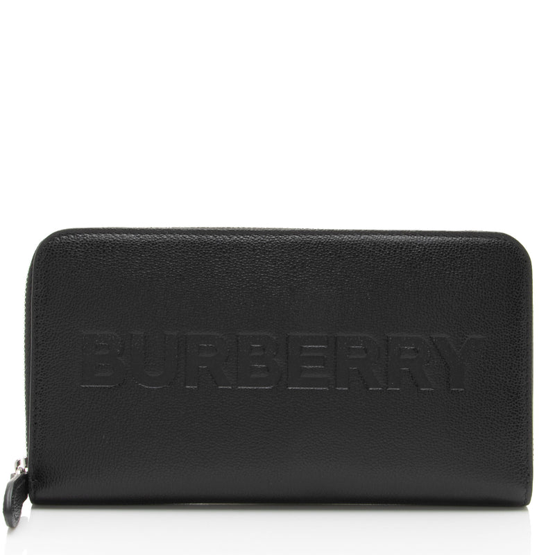 Burberry Embossed Leather Elmore Zip Around Wallet (SHF-pHtHae)