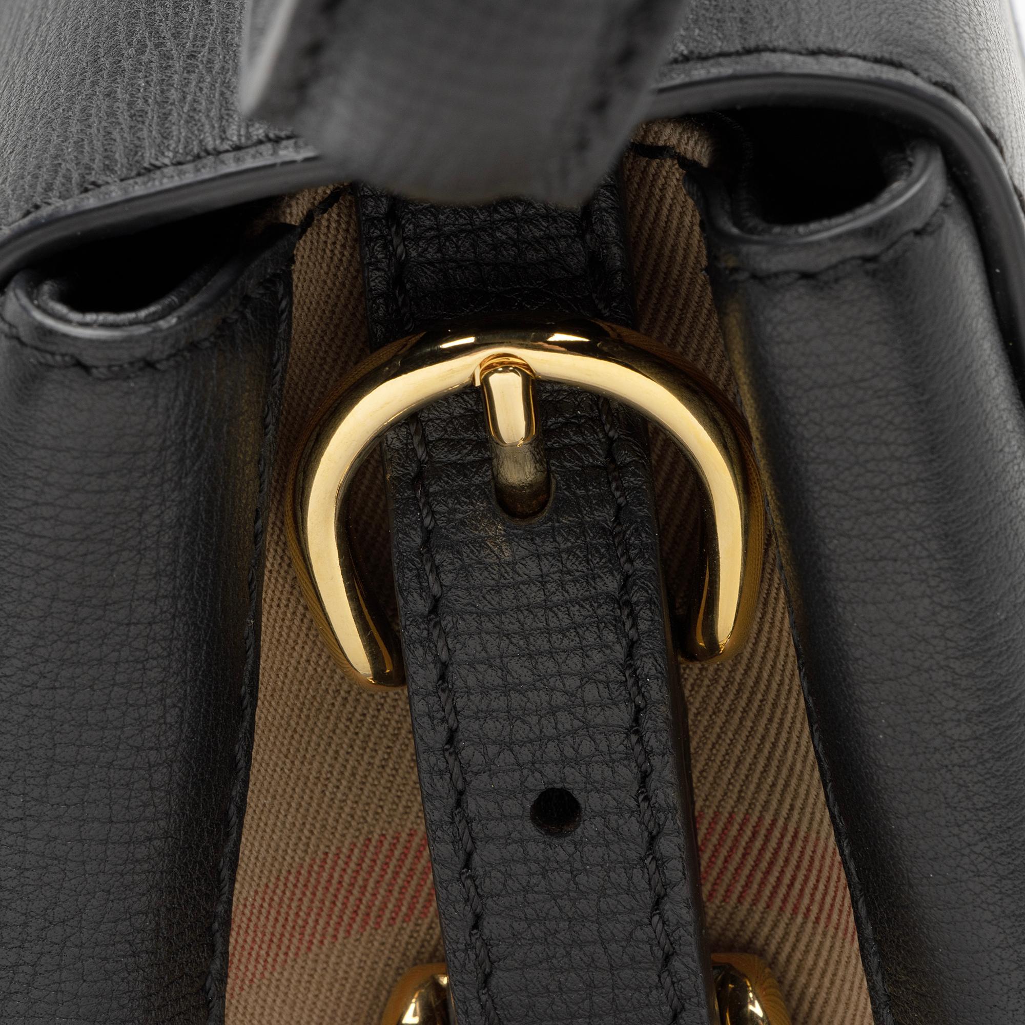 Burberry Calfskin House Check Camberley Medium Satchel (SHF-gaZERz)