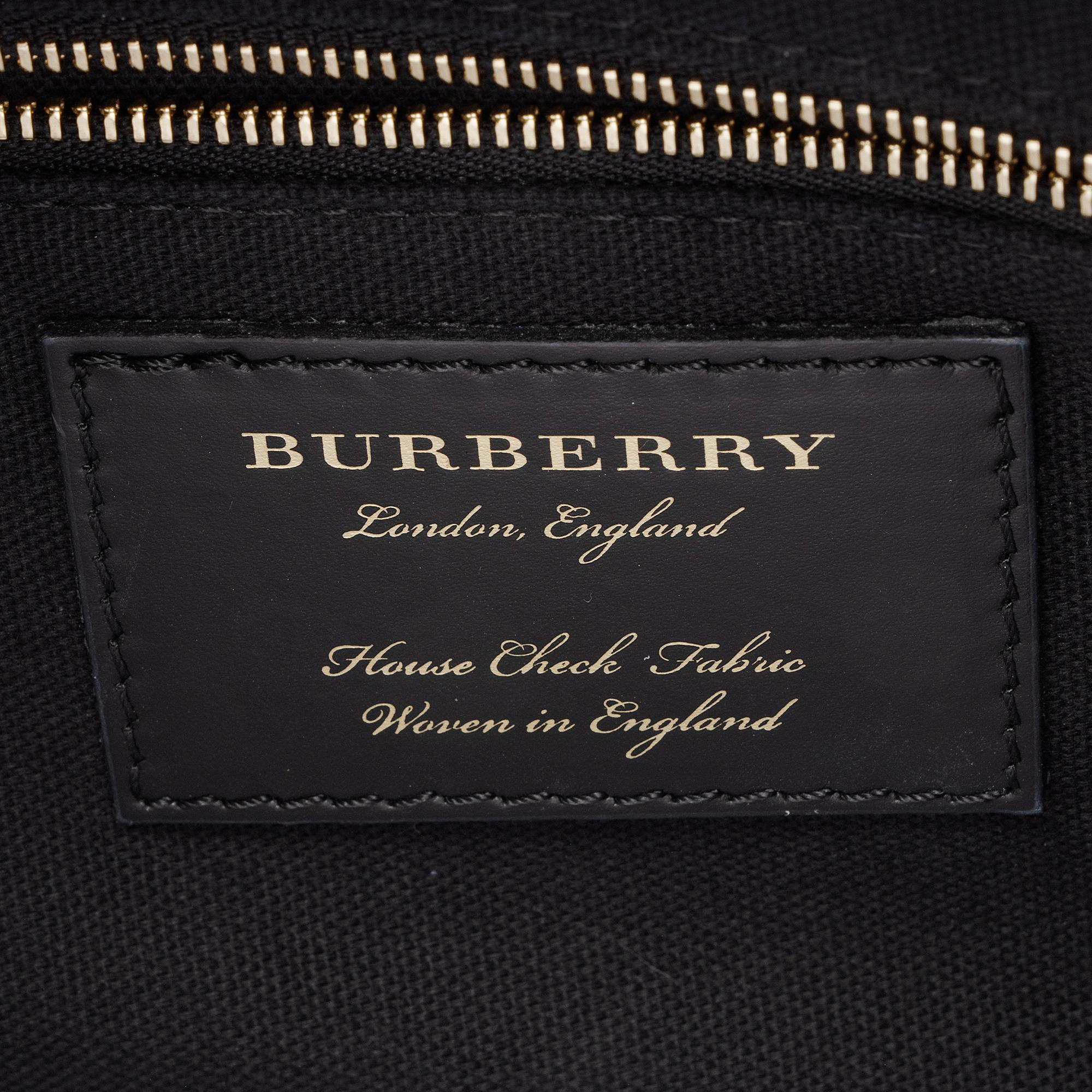 Burberry Calfskin House Check Camberley Medium Satchel (SHF-gaZERz)