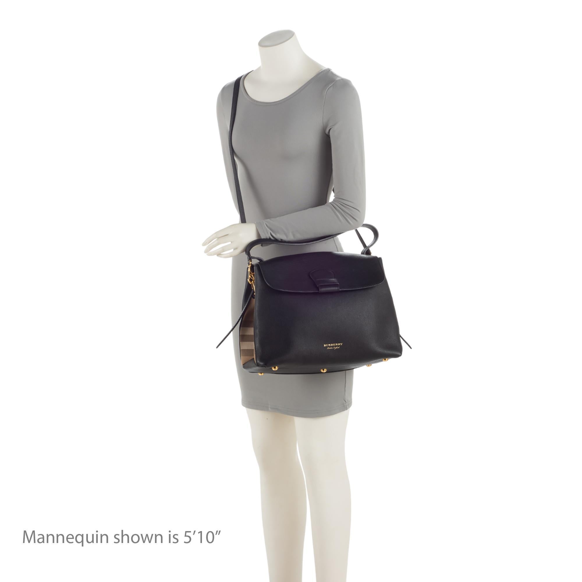 Burberry Calfskin House Check Camberley Medium Satchel (SHF-gaZERz)