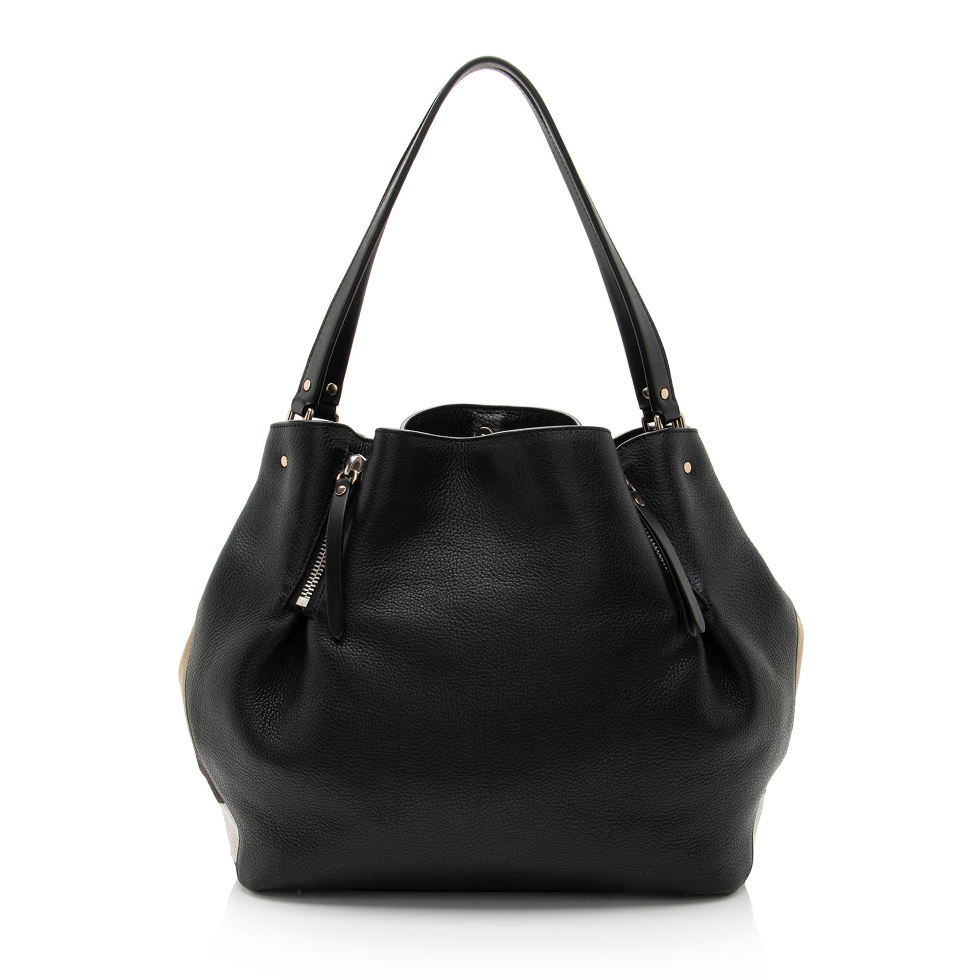 Burberry Calfskin House Check Maidstone Medium Shoulder Bag