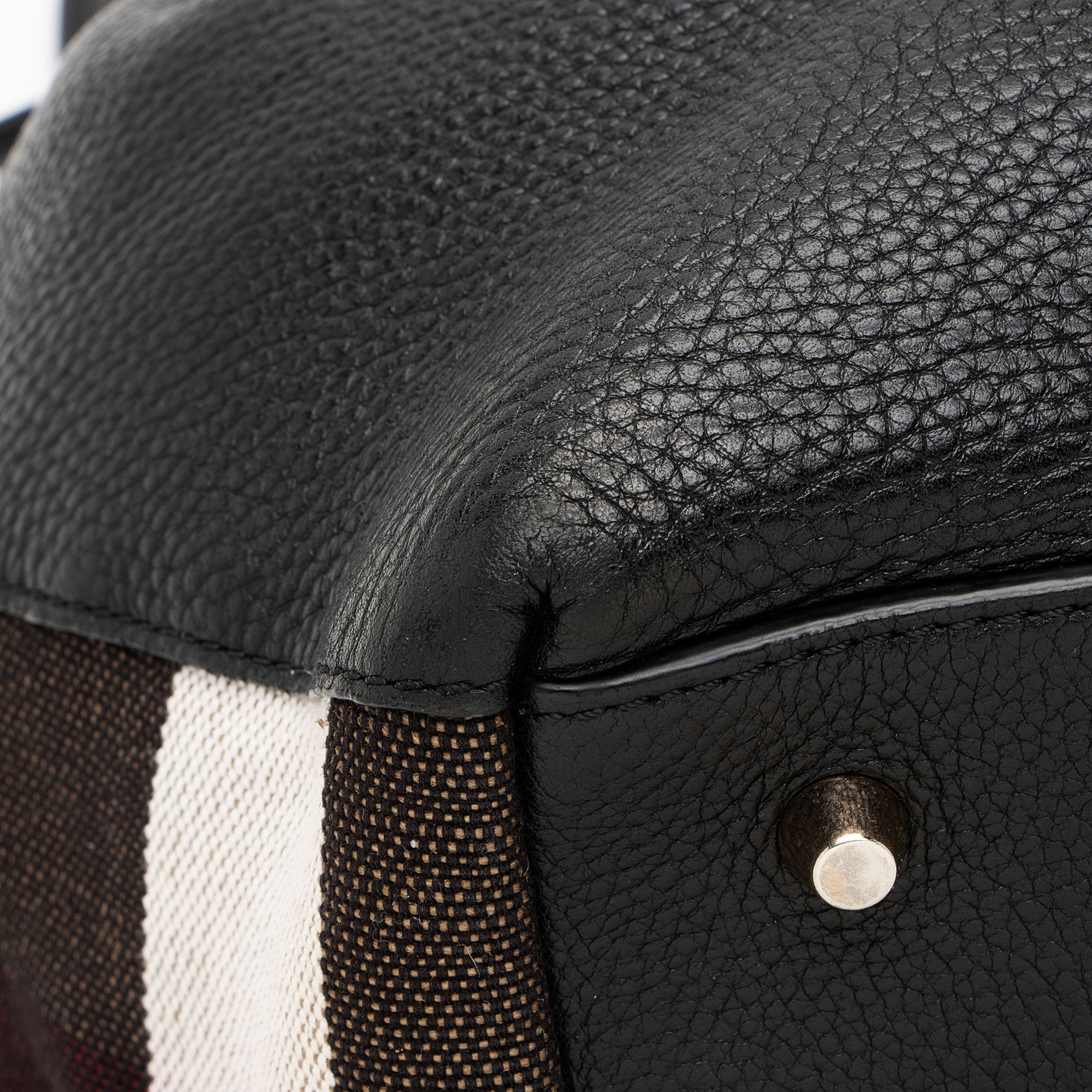 Burberry Calfskin House Check Maidstone Medium Shoulder Bag