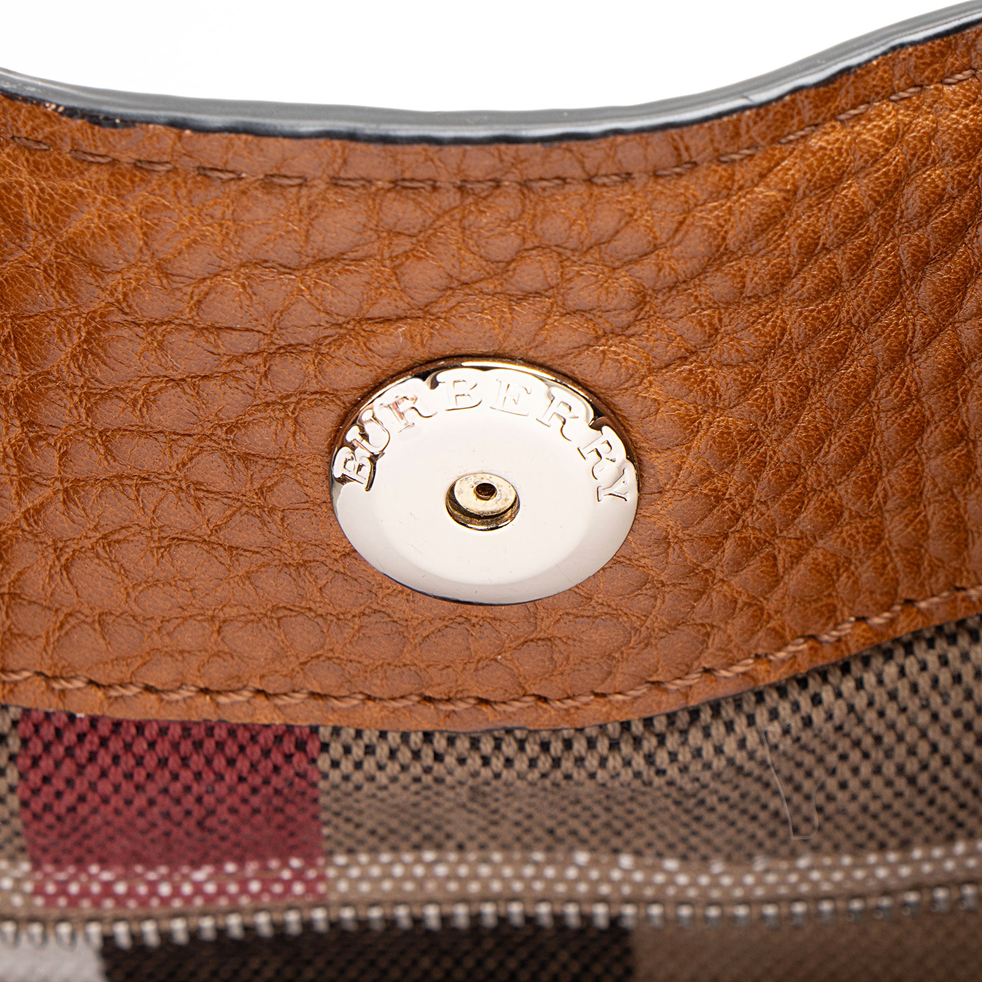 Burberry Calfskin House Check Maidstone Small Shoulder Bag (SHF-GIU47v)