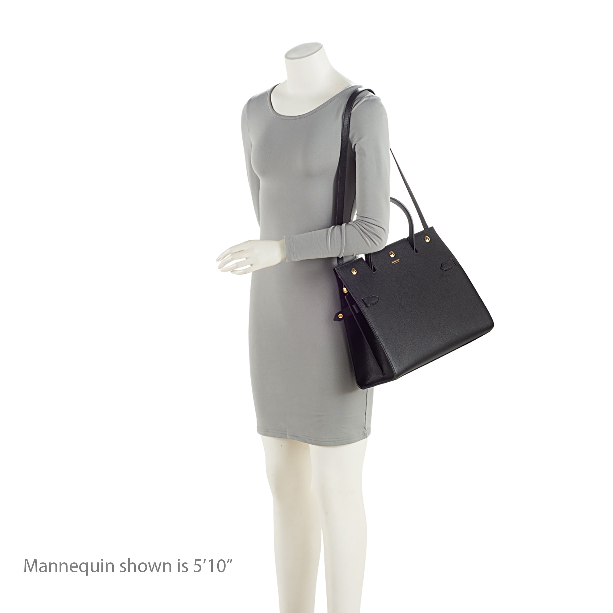 Burberry Calfskin Title Medium Tote (SHF-9V2VK1)