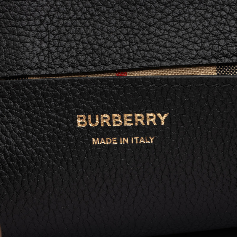 Burberry Calfskin Vintage Check Note Bag (SHF-YDSiux)