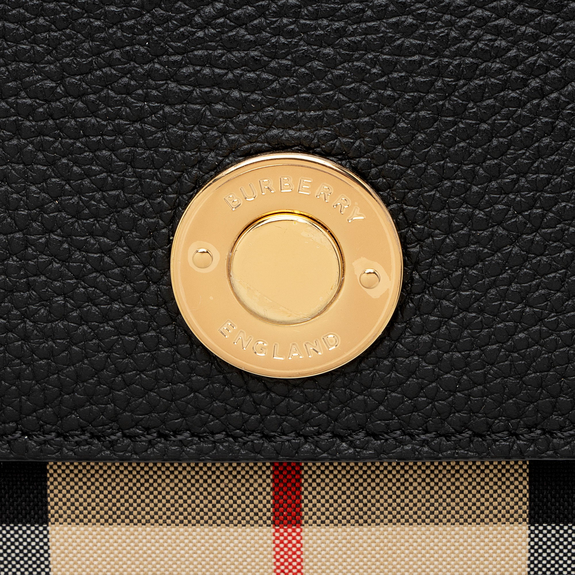 Burberry Calfskin Vintage Check Note Bag