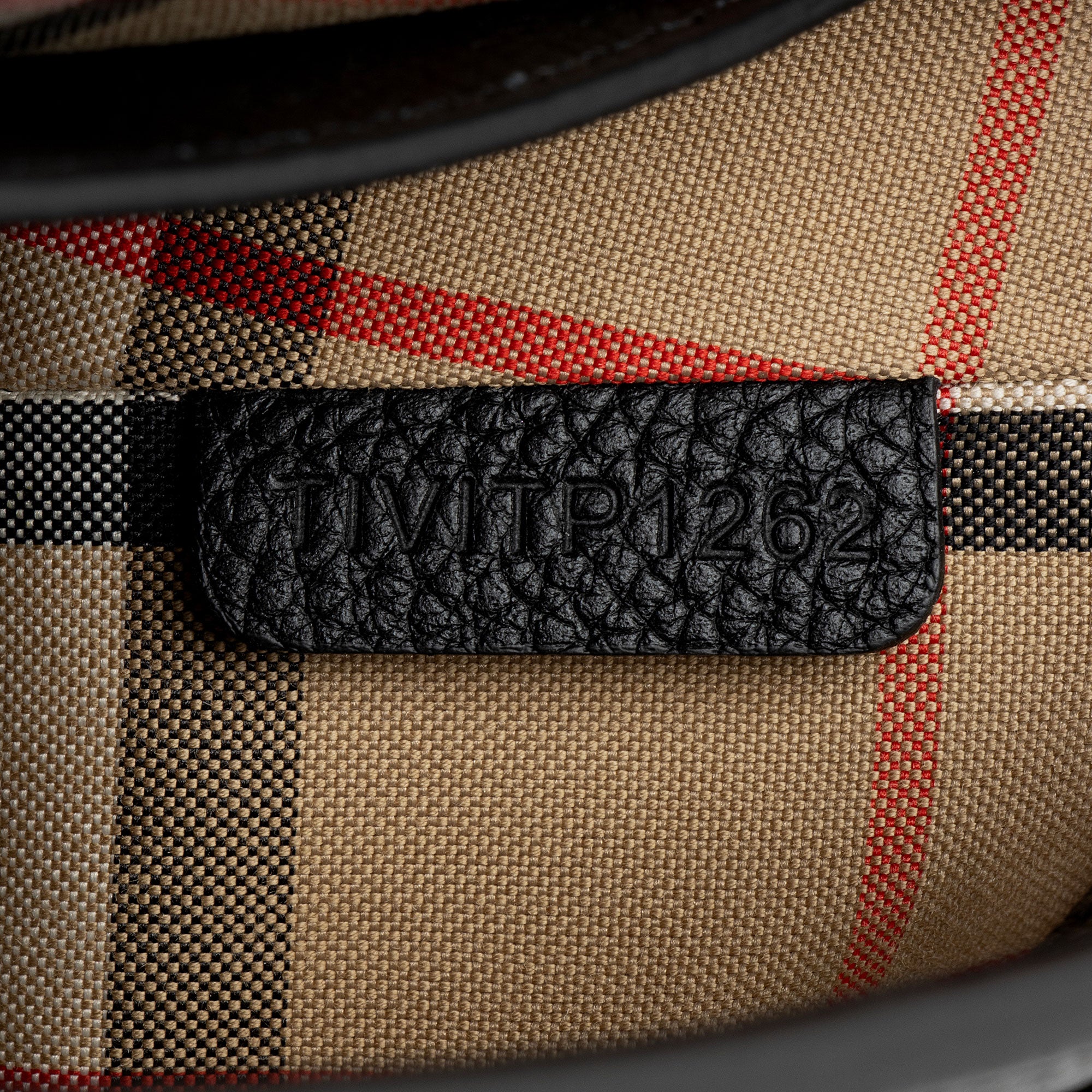 Burberry Calfskin Vintage Check Note Bag