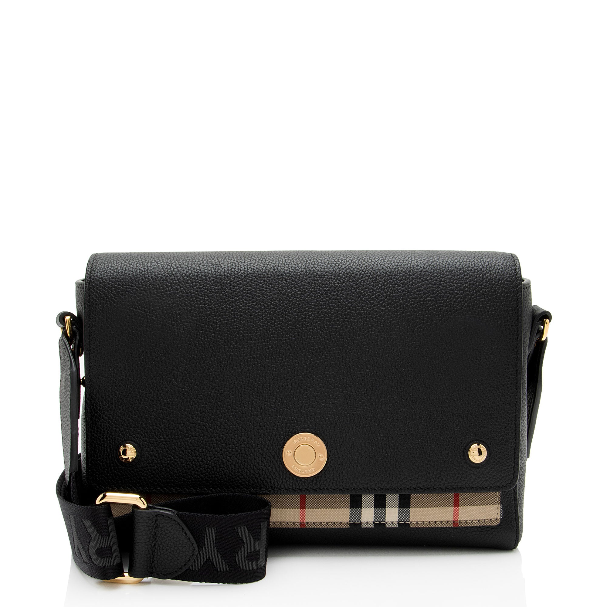 Burberry Calfskin Vintage Check Note Bag