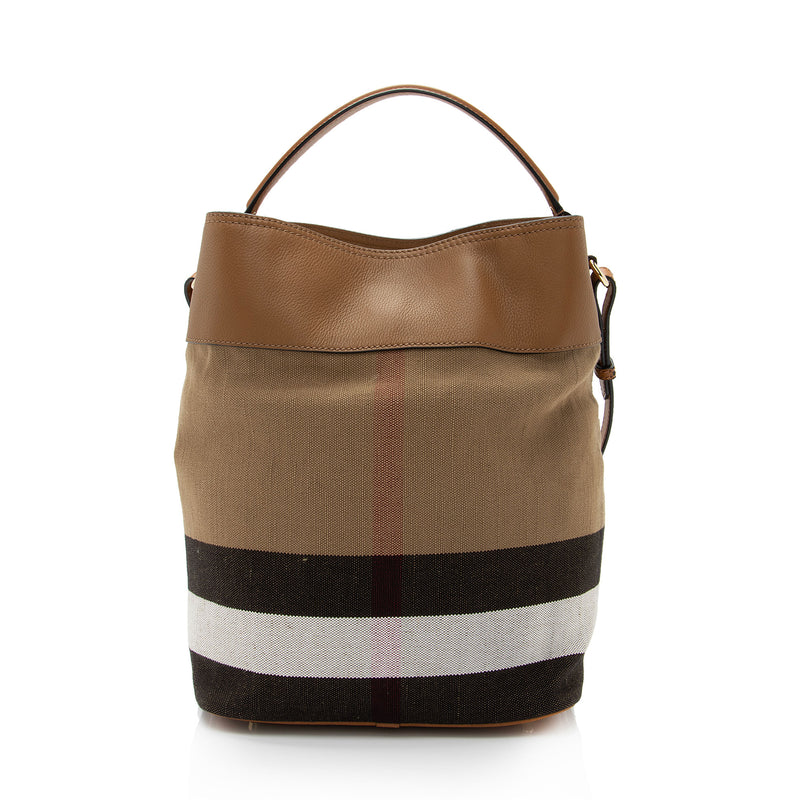 Burberry Canvas Check Tassel Ashby Medium Hobo (SHF-1YmSO2)