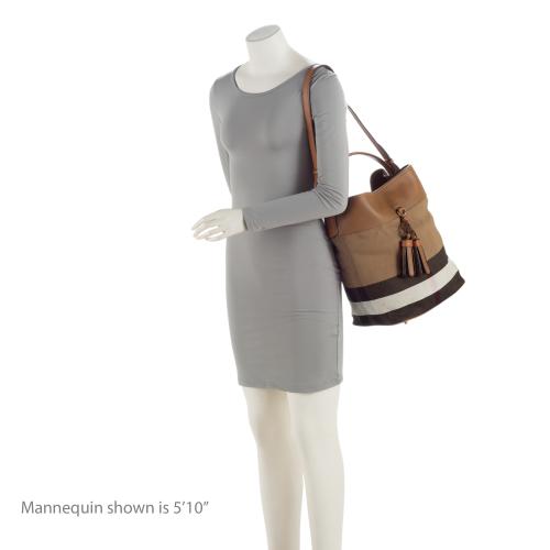 Burberry Canvas Check Tassel Ashby Medium Hobo (SHF-KQF93d)