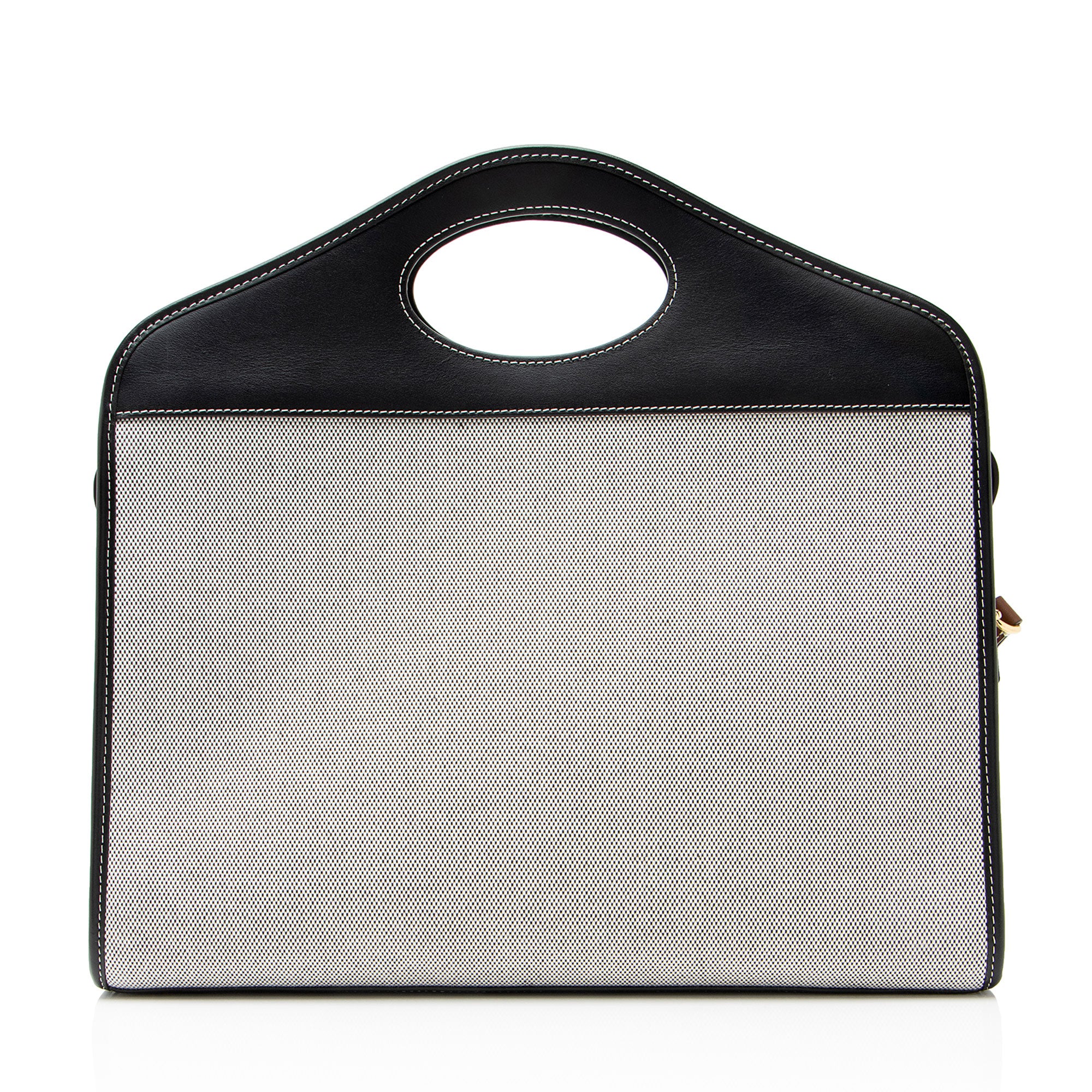 Burberry Canvas Horseferry Medium Pocket Tote
