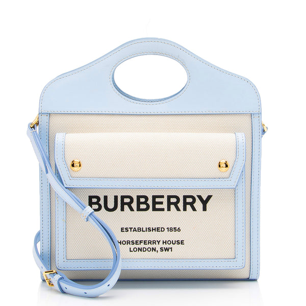 Burberry Canvas Horseferry Mini Pocket Tote (SHF-ebzeOk)