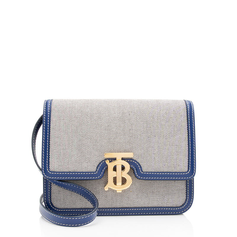 Burberry Canvas Leather TB Small Shoulder Bag (SHF-CtCk6R)