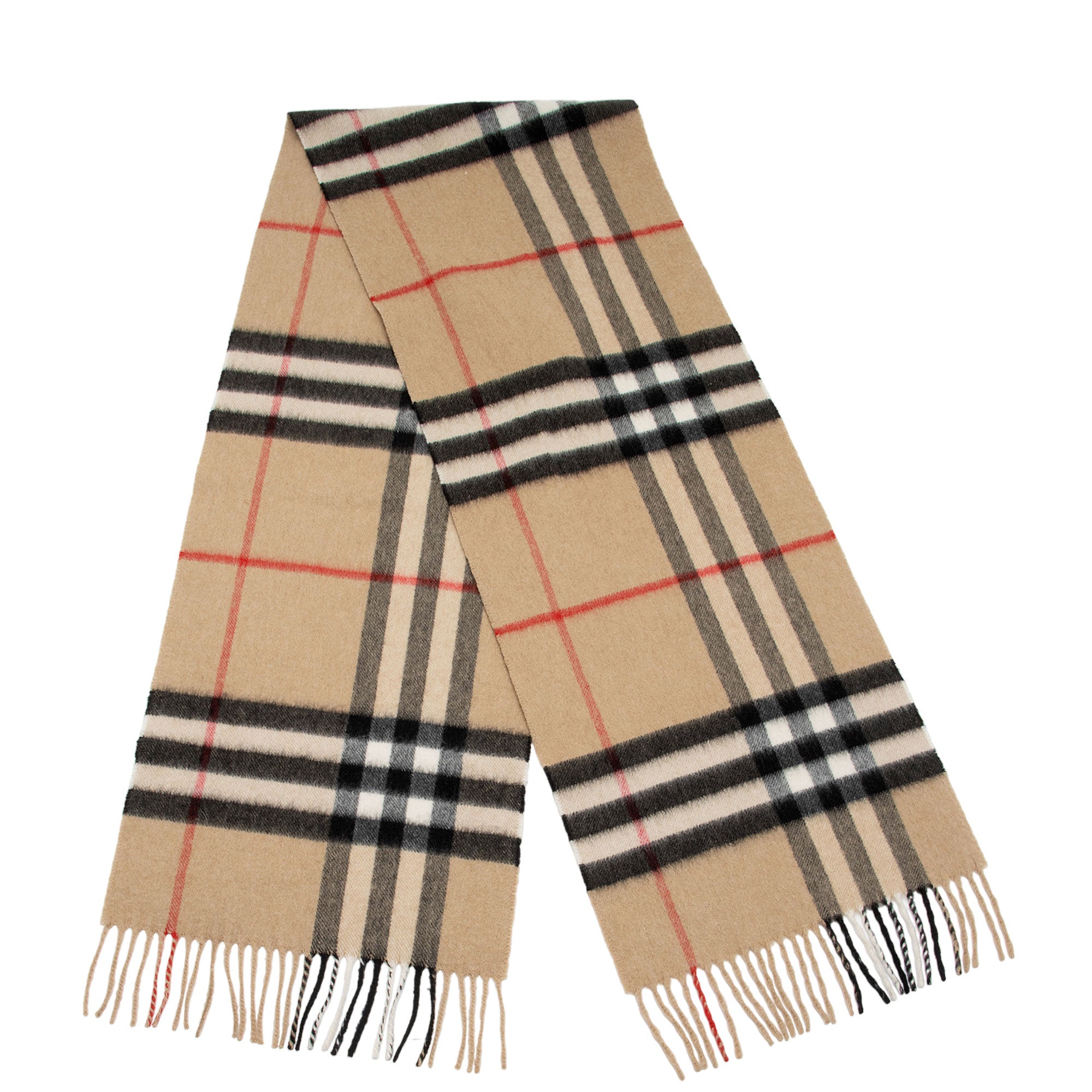 Burberry Cashmere Classic Check Scarf (SHF-oTNvBZ)