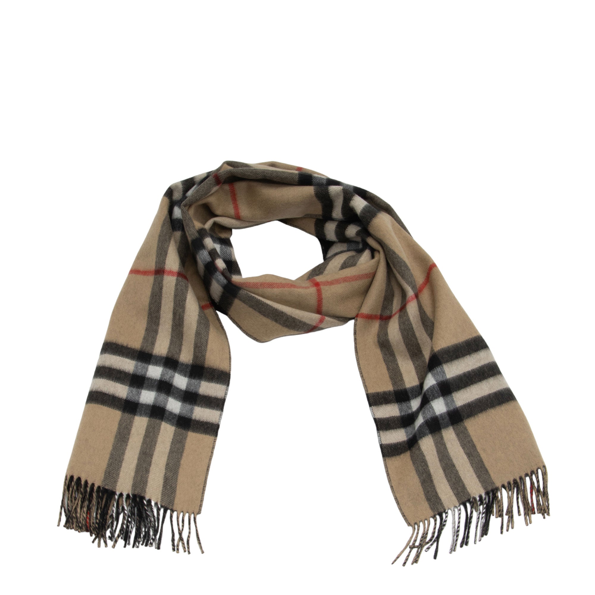 Burberry Cashmere Giant Check Reversible Scarf (SHF-lKsvIa)